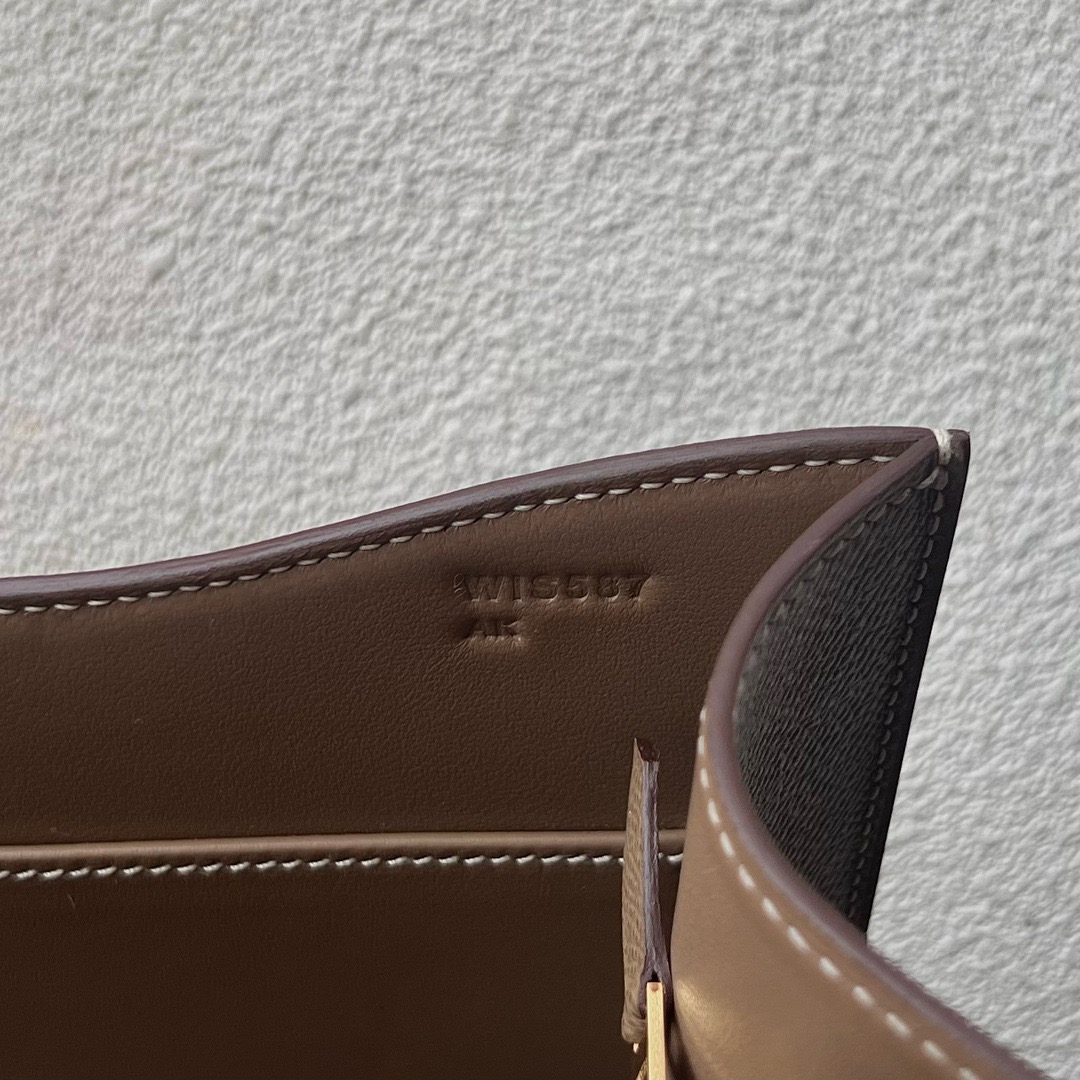 愛馬仕包包康康24尺寸 Hermes Constance 1-24 鏡子款 Etoupe大象灰 金色五金