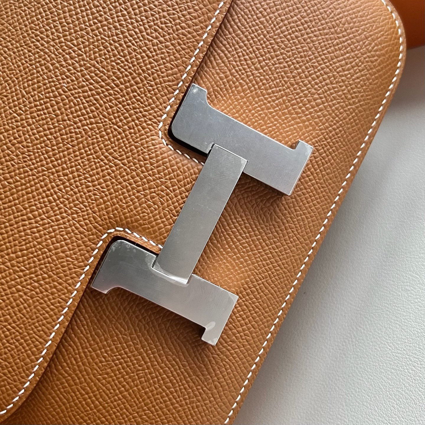 澳大利亞愛馬仕康康需要配貨嗎 Hermes Constance 1-18 Epsom鏡子款Gold 金棕色 銀色五金