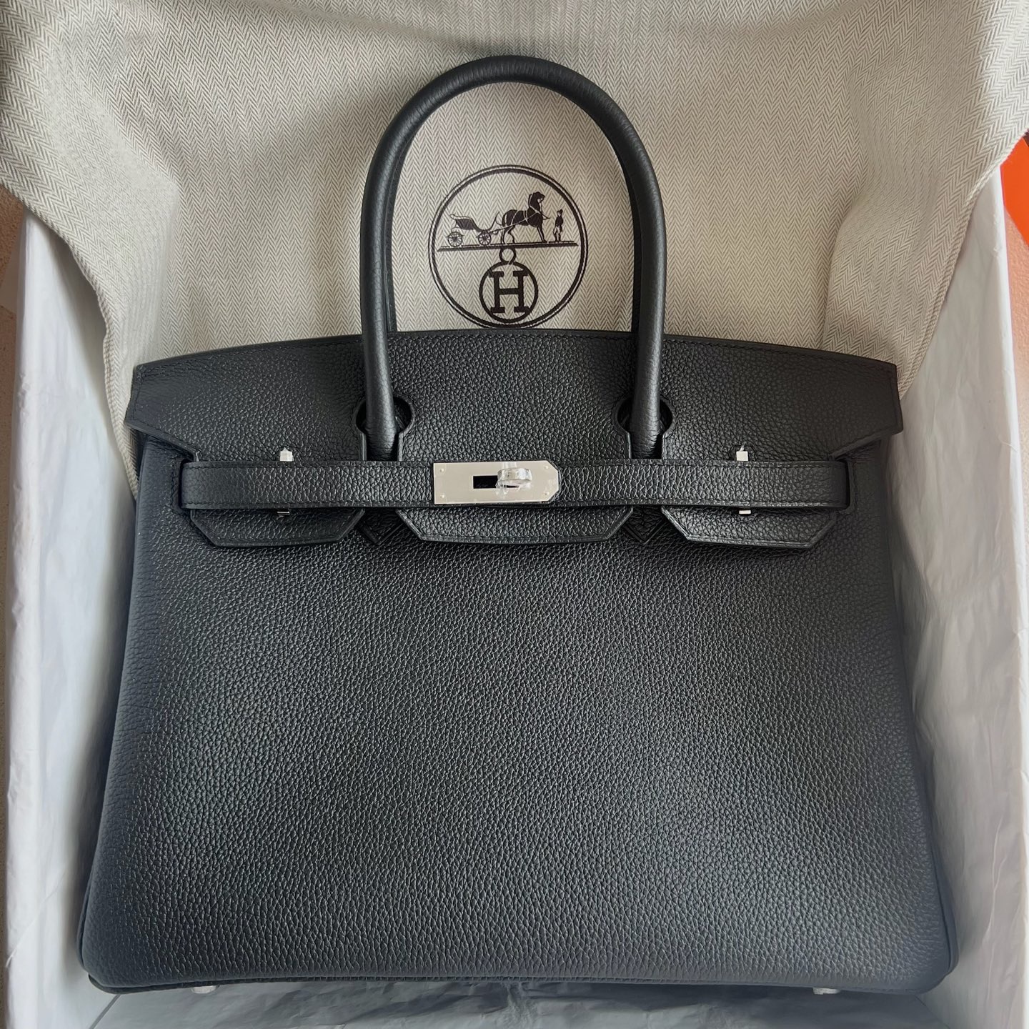 爱马仕铂金包30越南价格多少 Hermes Birkin 30 Togo Noir 黑色 金色五金