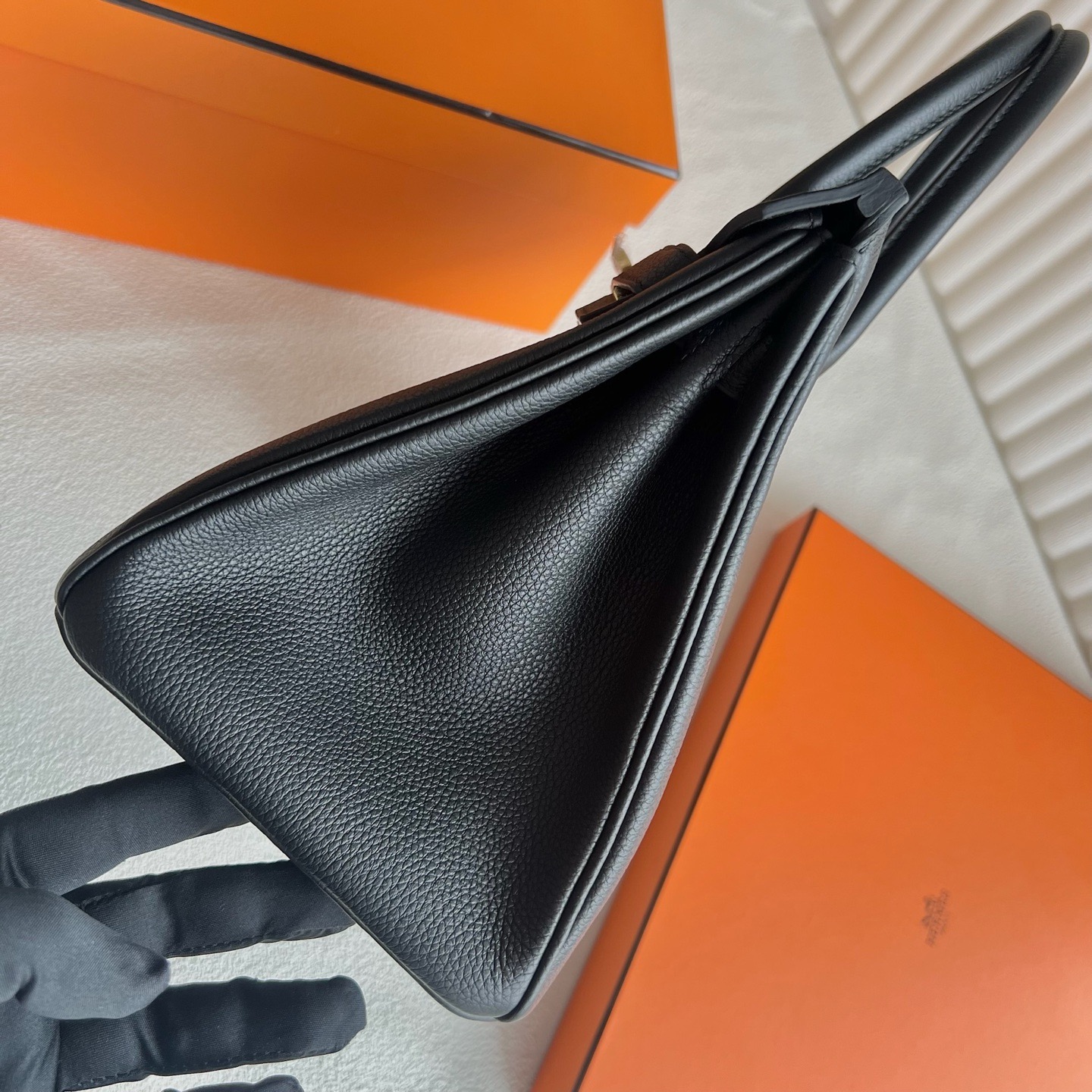 泰国爱马仕铂金包30价格多少钱 Hermes Birkin 30 Togo Noir 黑色 银色五金