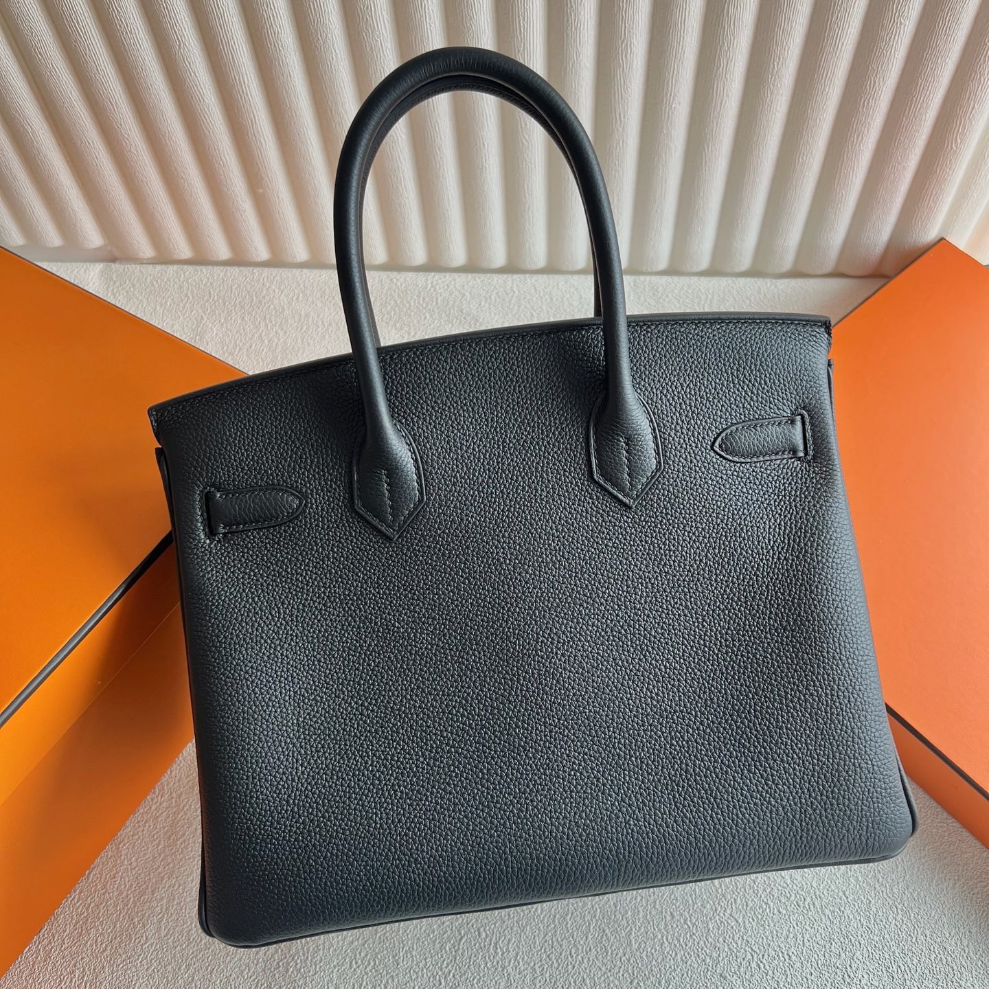 泰国爱马仕铂金包30价格多少钱 Hermes Birkin 30 Togo Noir 黑色 银色五金