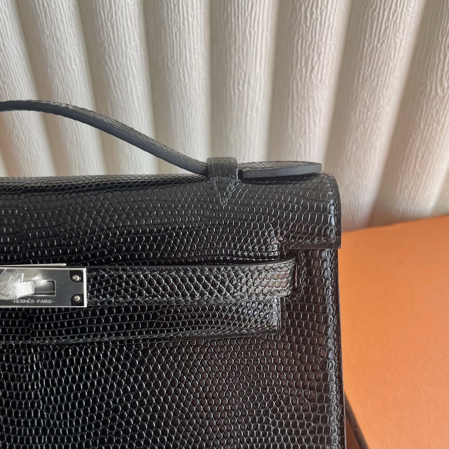 愛馬仕凱莉一代與二代的區別 Hermes Kelly Pochette Lizard Noir 黑色銀色五金