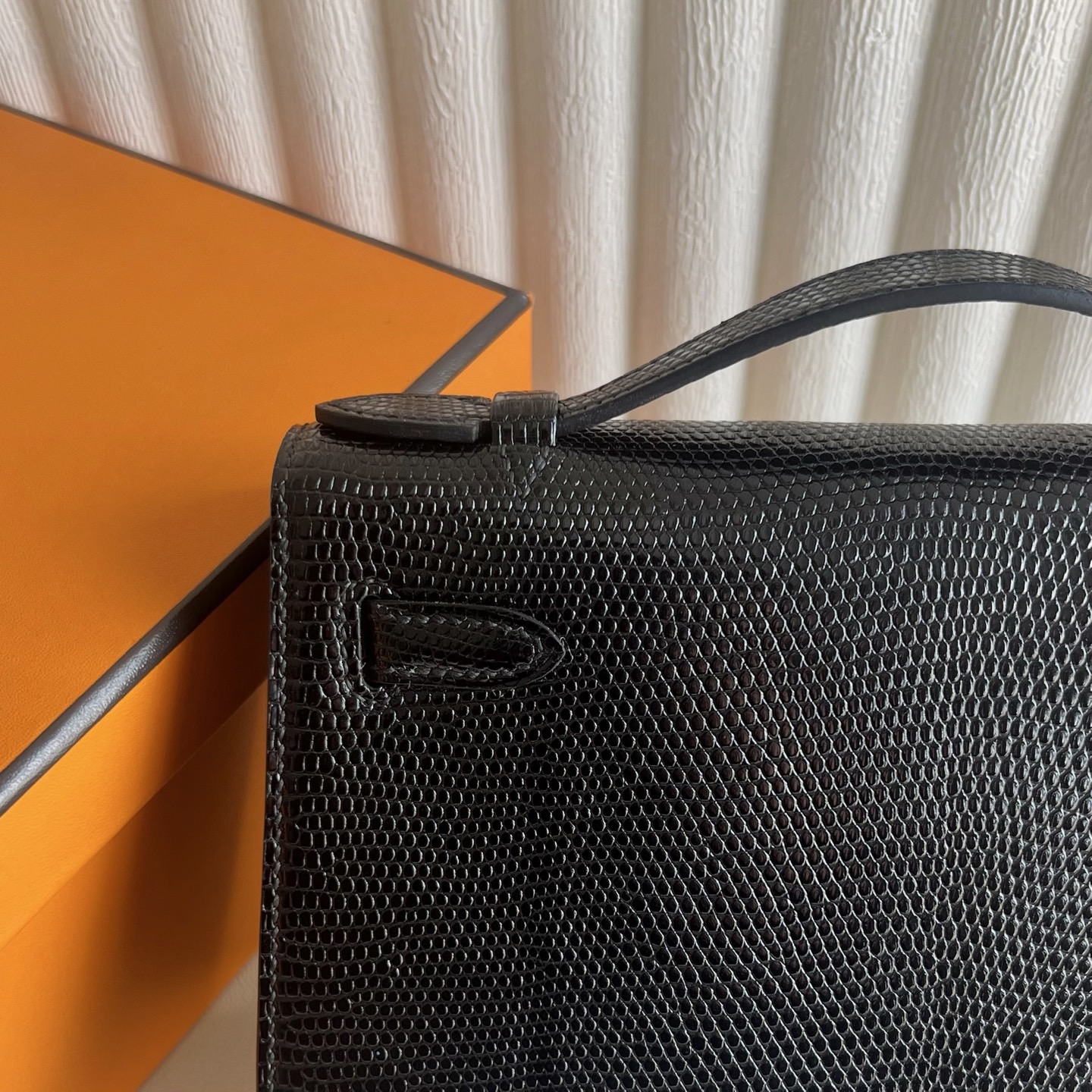 愛馬仕凱莉一代與二代的區別 Hermes Kelly Pochette Lizard Noir 黑色銀色五金