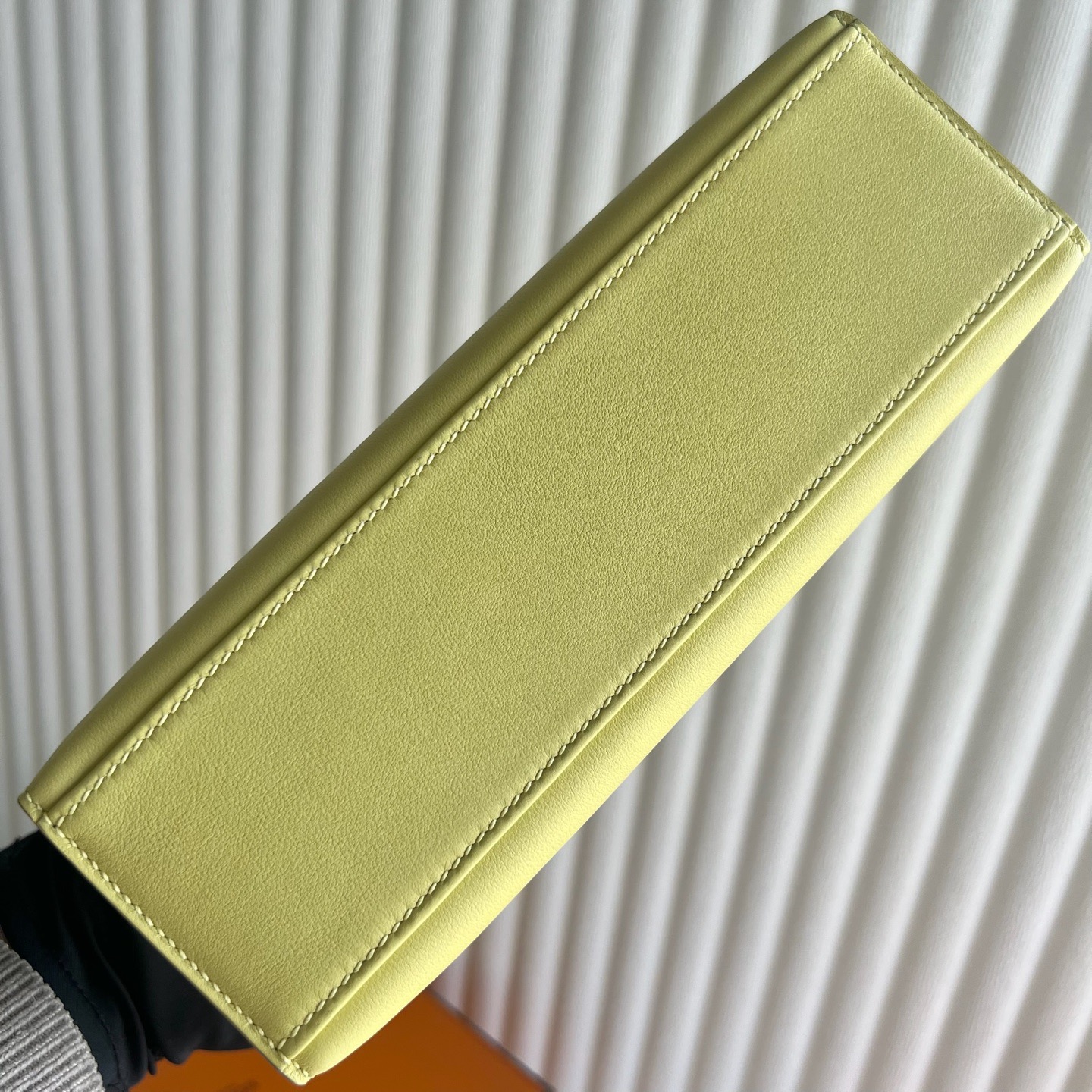 愛馬仕一代mini凱莉尺寸大小 Hermes Kelly Pochette Swift Jaune Poussin小雞黃銀色五金