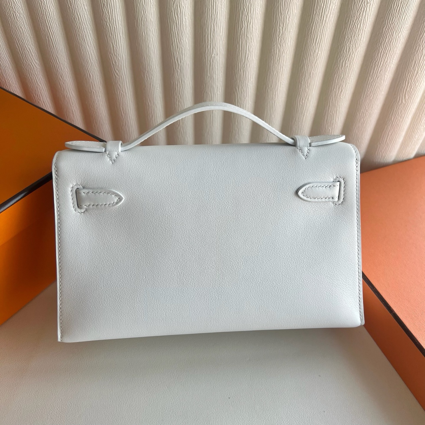 愛馬仕一代mini凱莉香港多少錢 Hermes Kelly Pochette Swift Blanc白色銀色五金