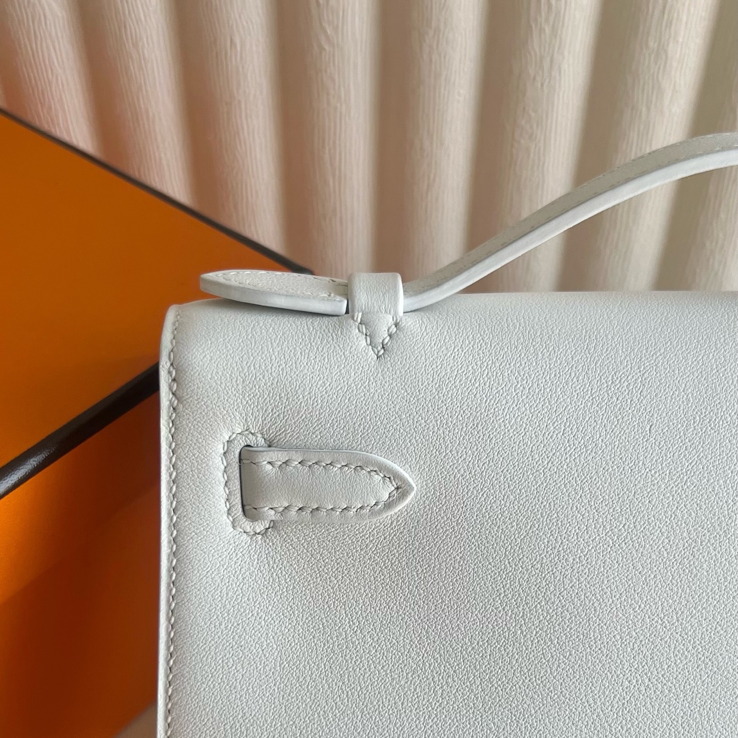 愛馬仕一代mini凱莉香港多少錢 Hermes Kelly Pochette Swift Blanc白色銀色五金