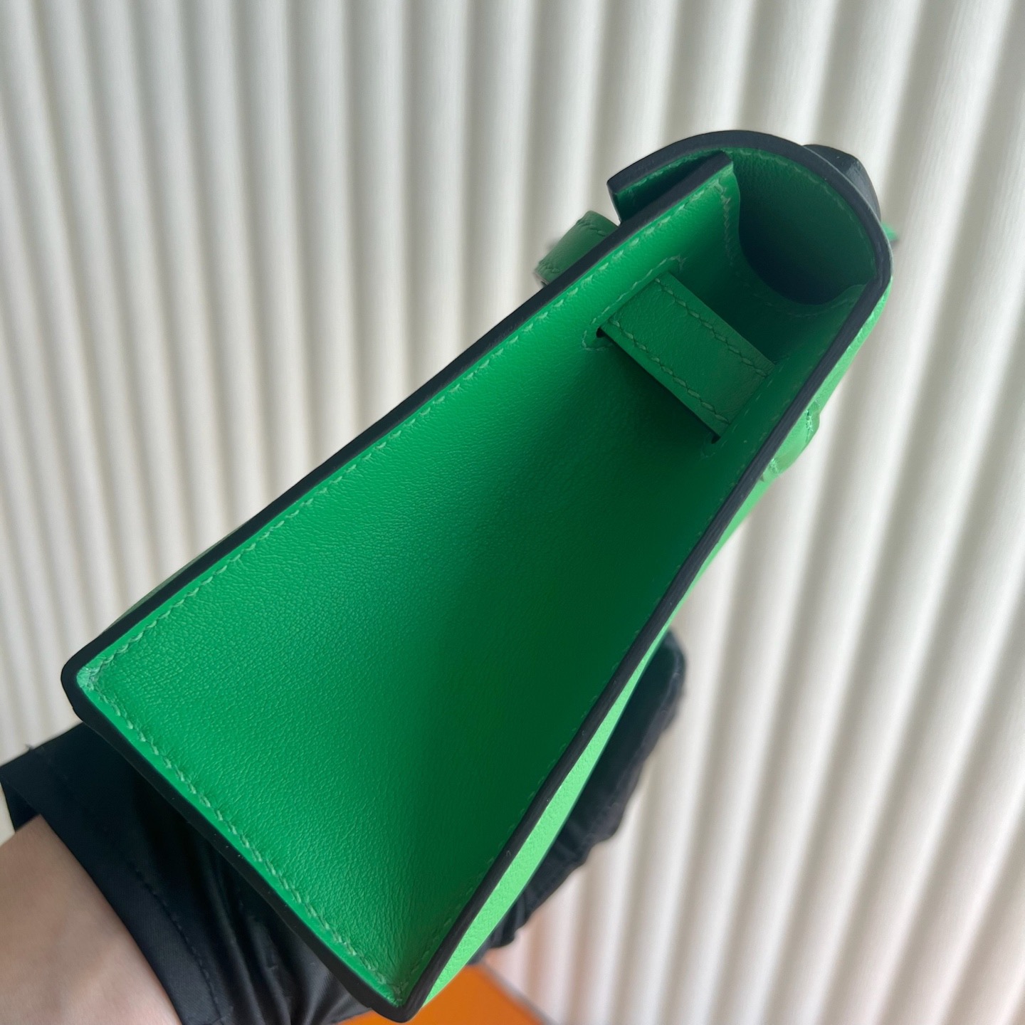 愛馬仕一代mini凱莉Hermes Kelly Pochette Swift 1K bambou竹子綠 銀色五金
