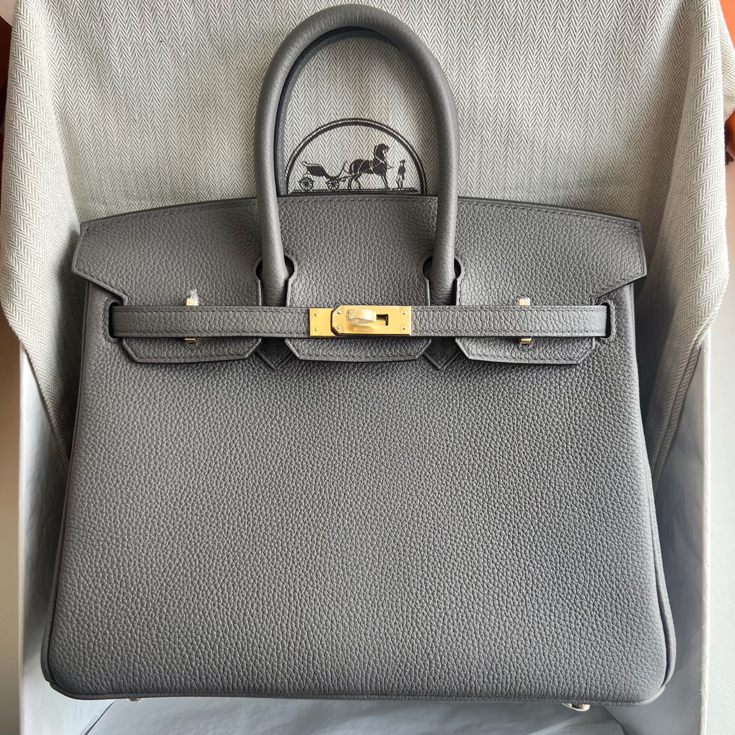 愛馬仕鉑金包25香港價格及圖片 Hermes Birkin 25 Togo 8F Etain錫器灰金色五金