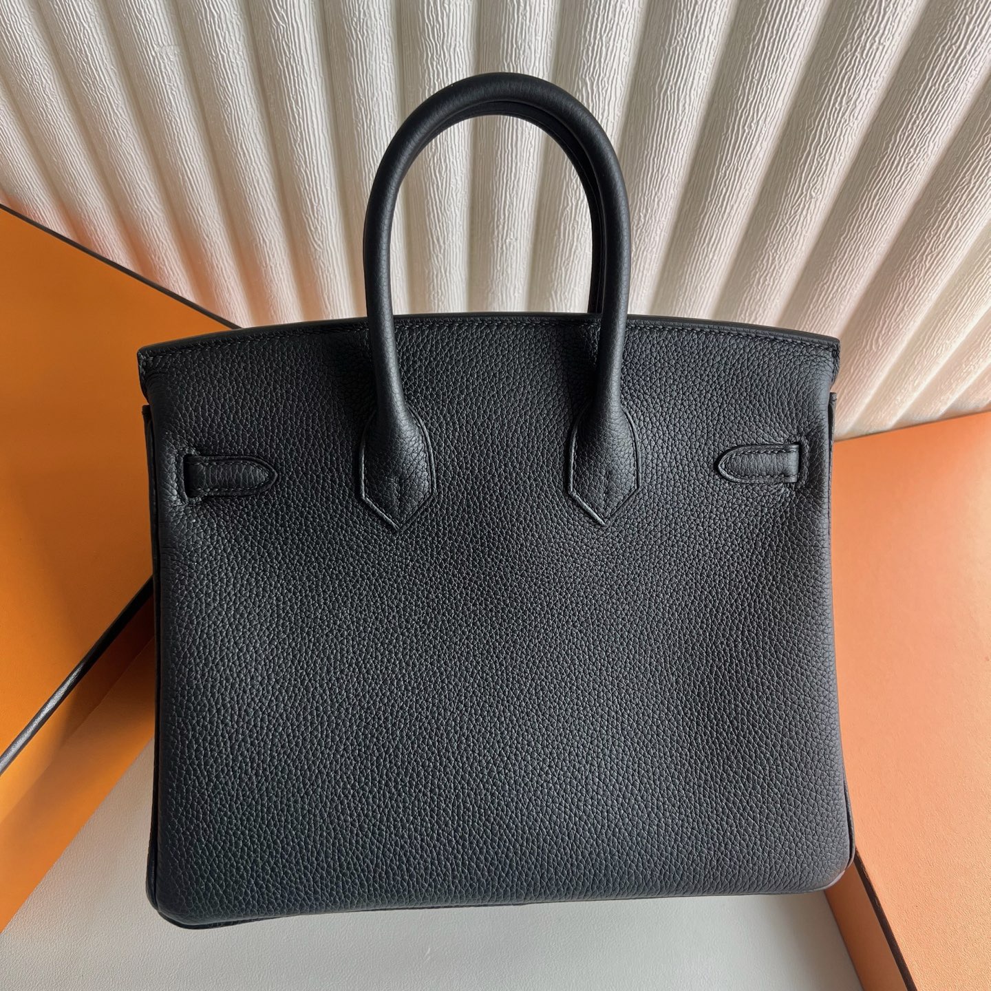 愛馬仕鉑金包25泰國價格多少Hermes Birkin 25 Togo Noir黑色內拼 Blue Jean牛仔藍 銀色五金