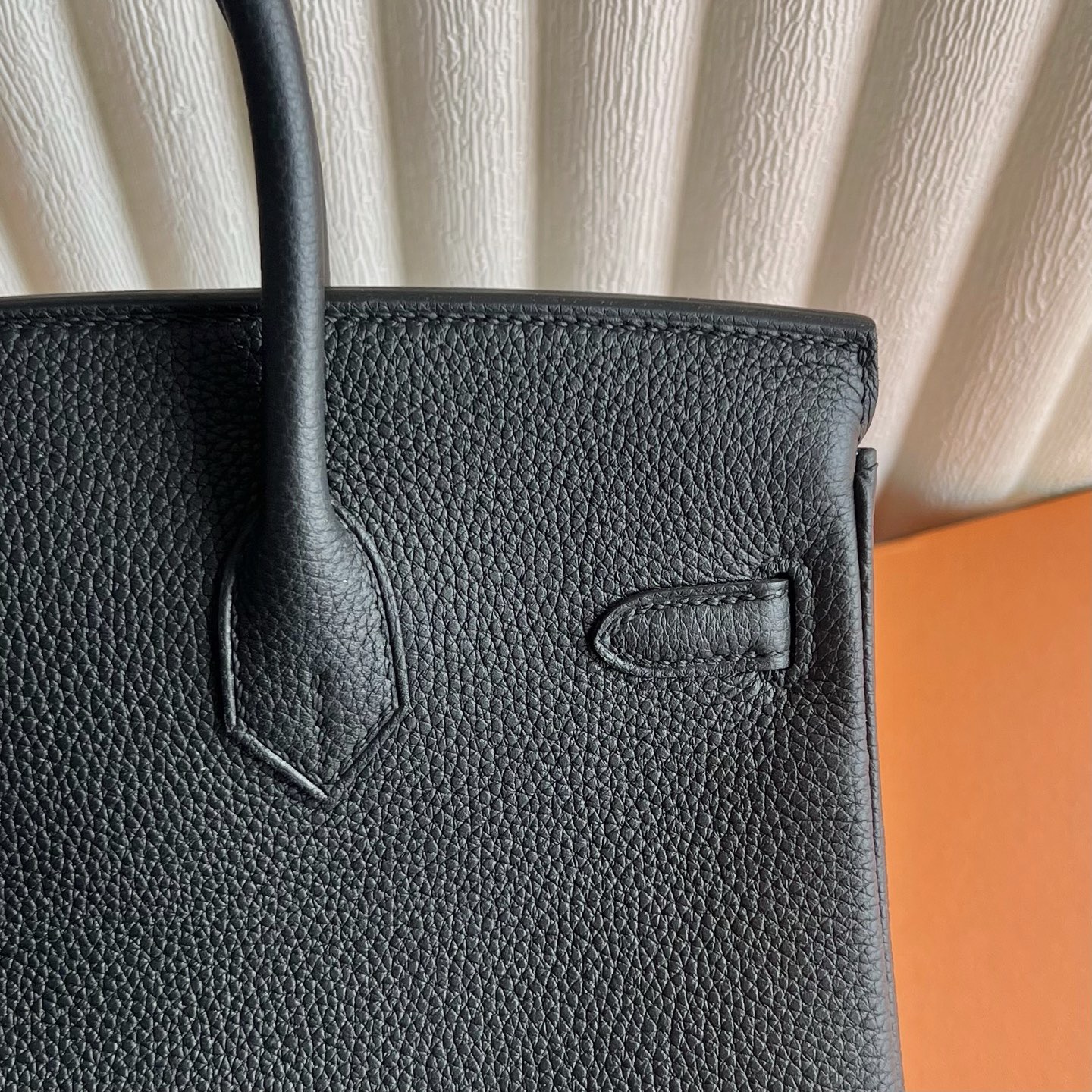 愛馬仕鉑金包25泰國價格多少Hermes Birkin 25 Togo Noir黑色內拼 Blue Jean牛仔藍 銀色五金
