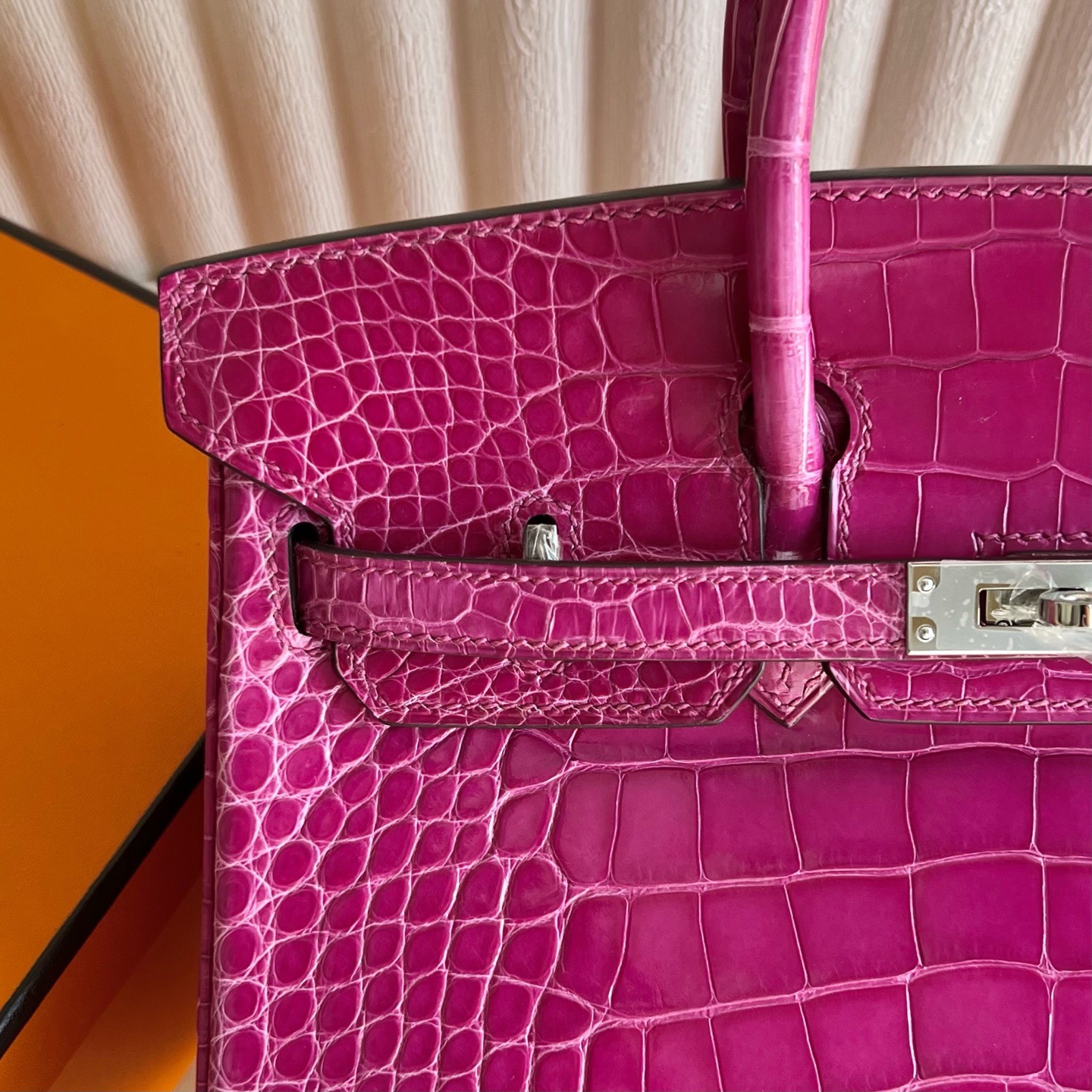 愛馬仕鉑金包25寸新加坡 Hermes Birkin 25 Rose Scheherazade 天方夜譚紫銀色五金
