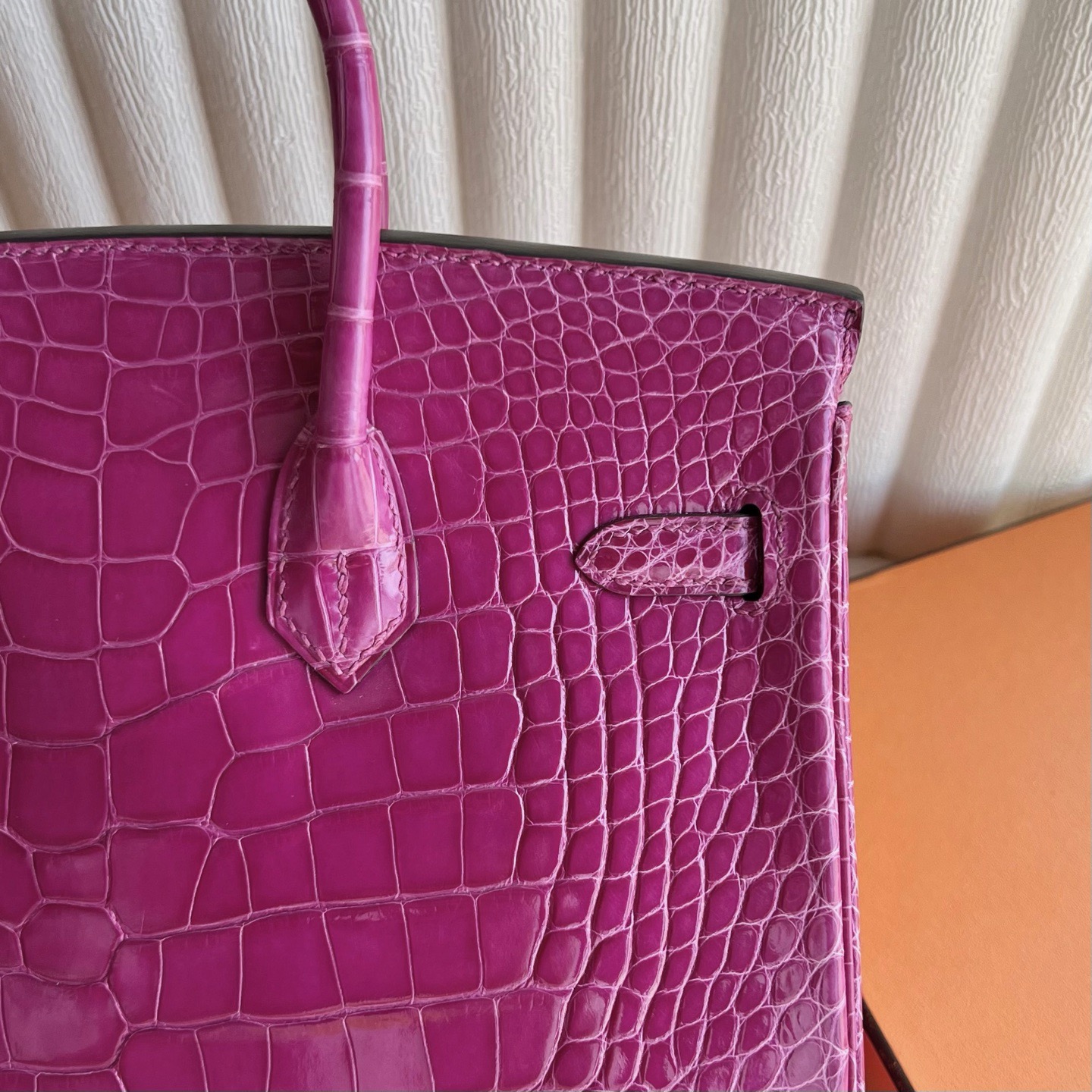 愛馬仕鉑金包25寸新加坡 Hermes Birkin 25 Rose Scheherazade 天方夜譚紫銀色五金