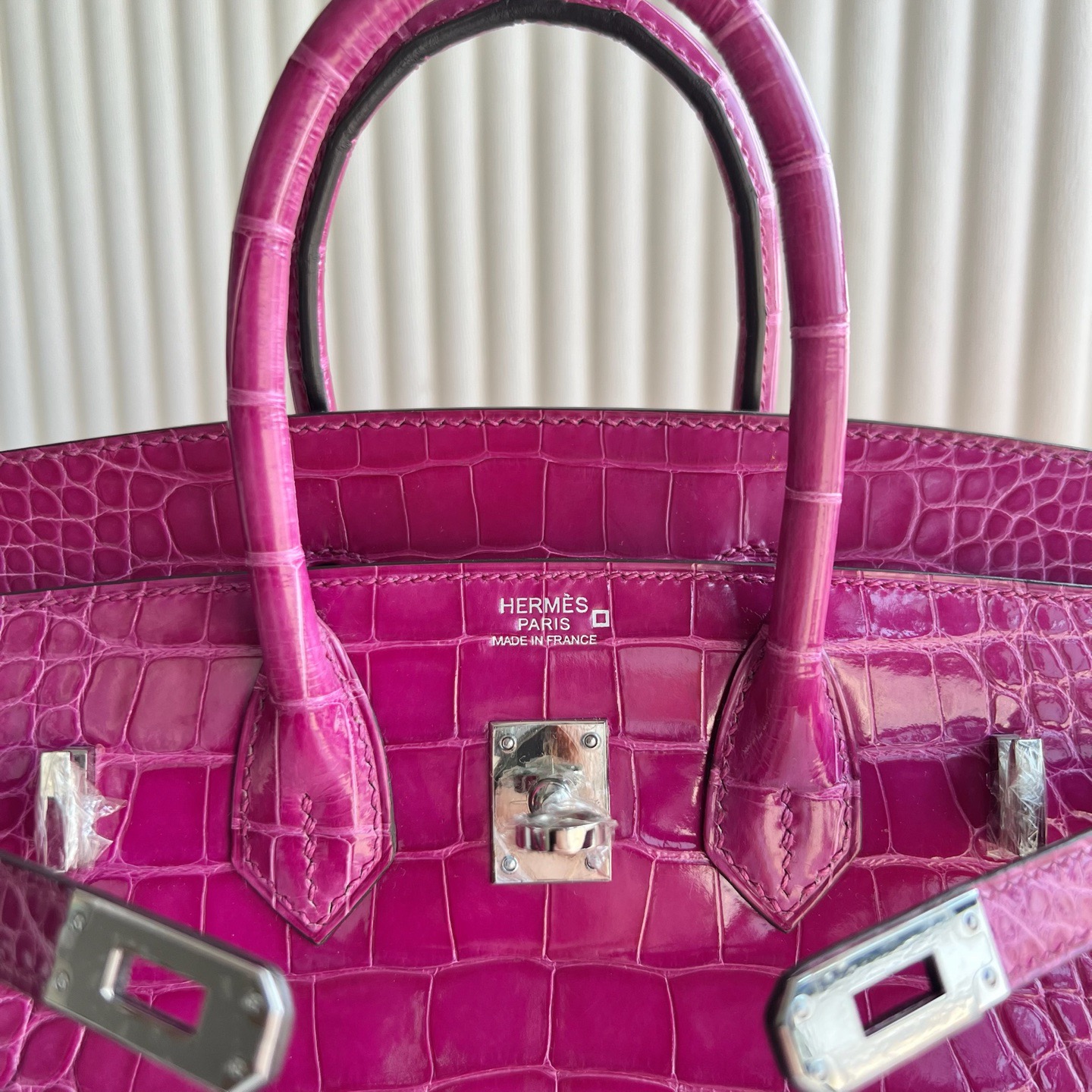 愛馬仕鉑金包25寸新加坡 Hermes Birkin 25 Rose Scheherazade 天方夜譚紫銀色五金