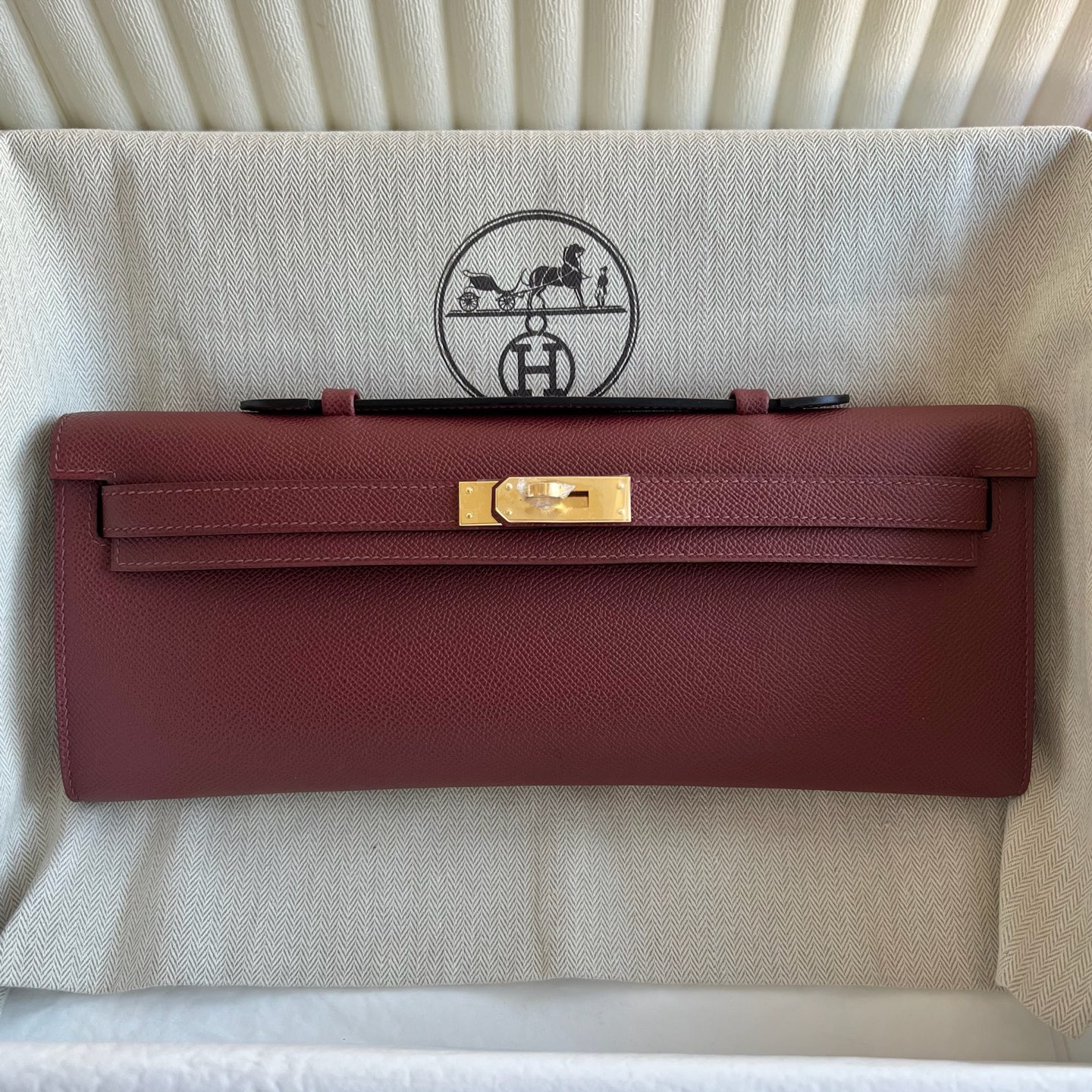 愛馬仕女包價格與圖片 Hermes Kelly Cut Epsom 55 Rouge H愛馬仕紅金色五金