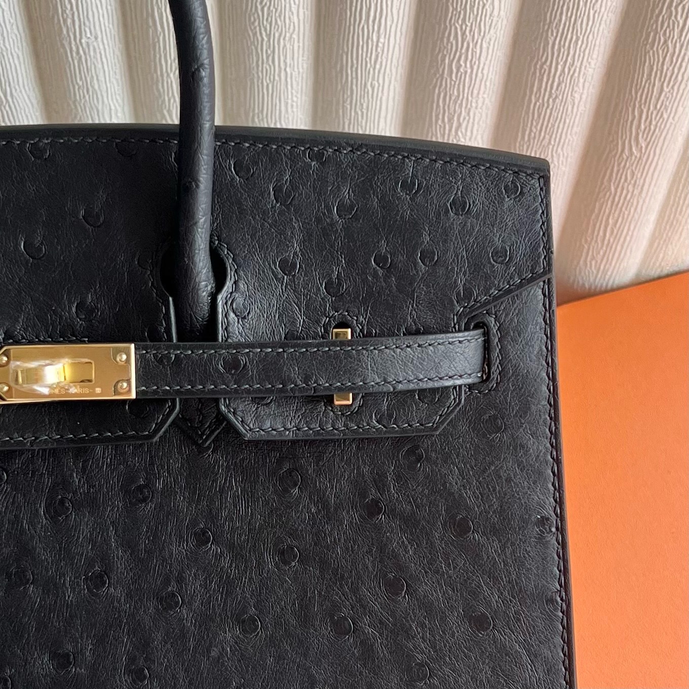 馬來西亞愛馬仕鉑金包25寸專櫃有賣嗎 Hermes Birkin 25 Sellier Ostrich Noir黑色金色五金