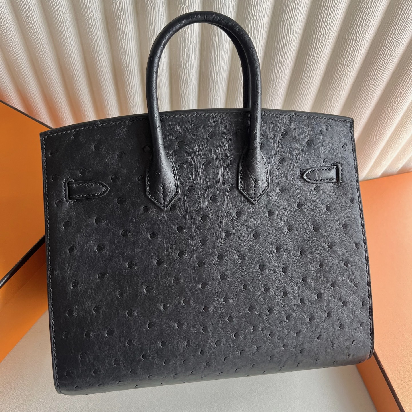 馬來西亞愛馬仕鉑金包25寸專櫃有賣嗎 Hermes Birkin 25 Sellier Ostrich Noir黑色金色五金