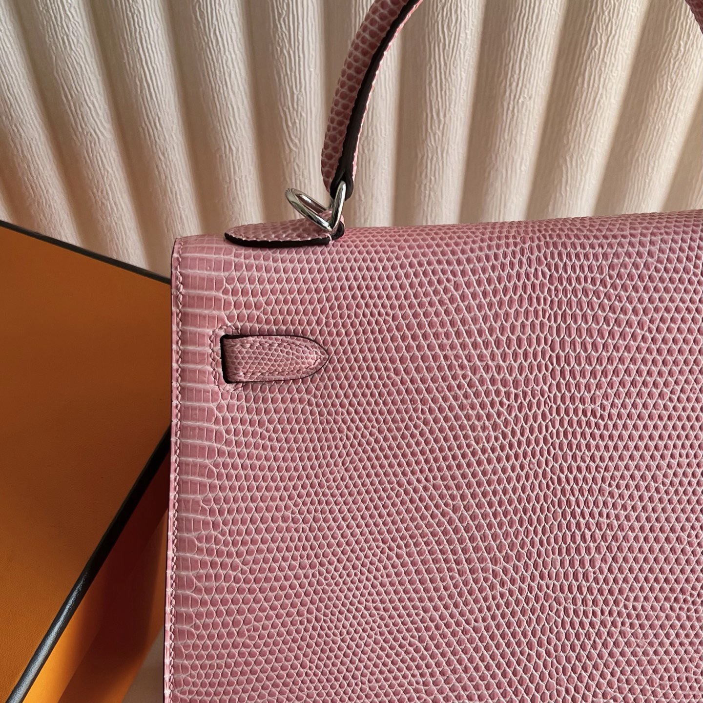 Saudi Arabia Hermes Kelly 25 Lizard Color 5P Bubblegum Pink 樱花粉 银色五金