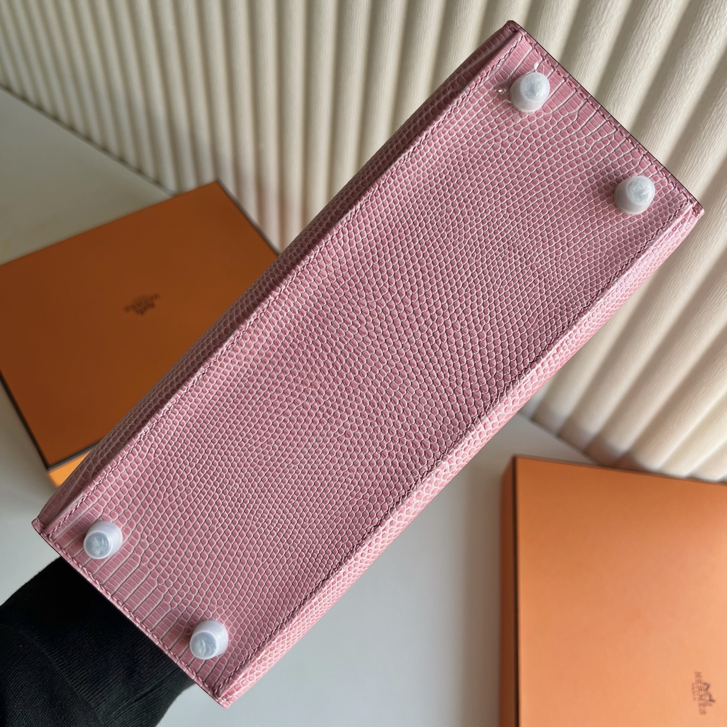 Saudi Arabia Hermes Kelly 25 Lizard Color 5P Bubblegum Pink 樱花粉 银色五金