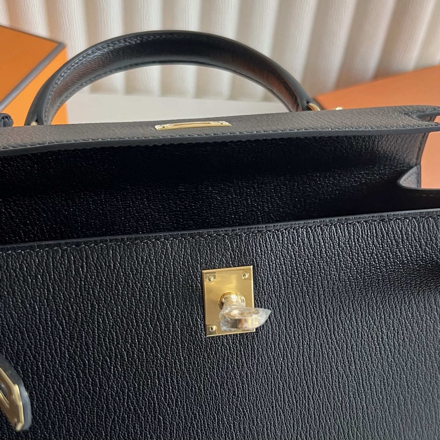 澳大利亞愛馬仕凱莉包25寸價格Hermes Kelly Sellier 25 Chever Noir黑色金色五金