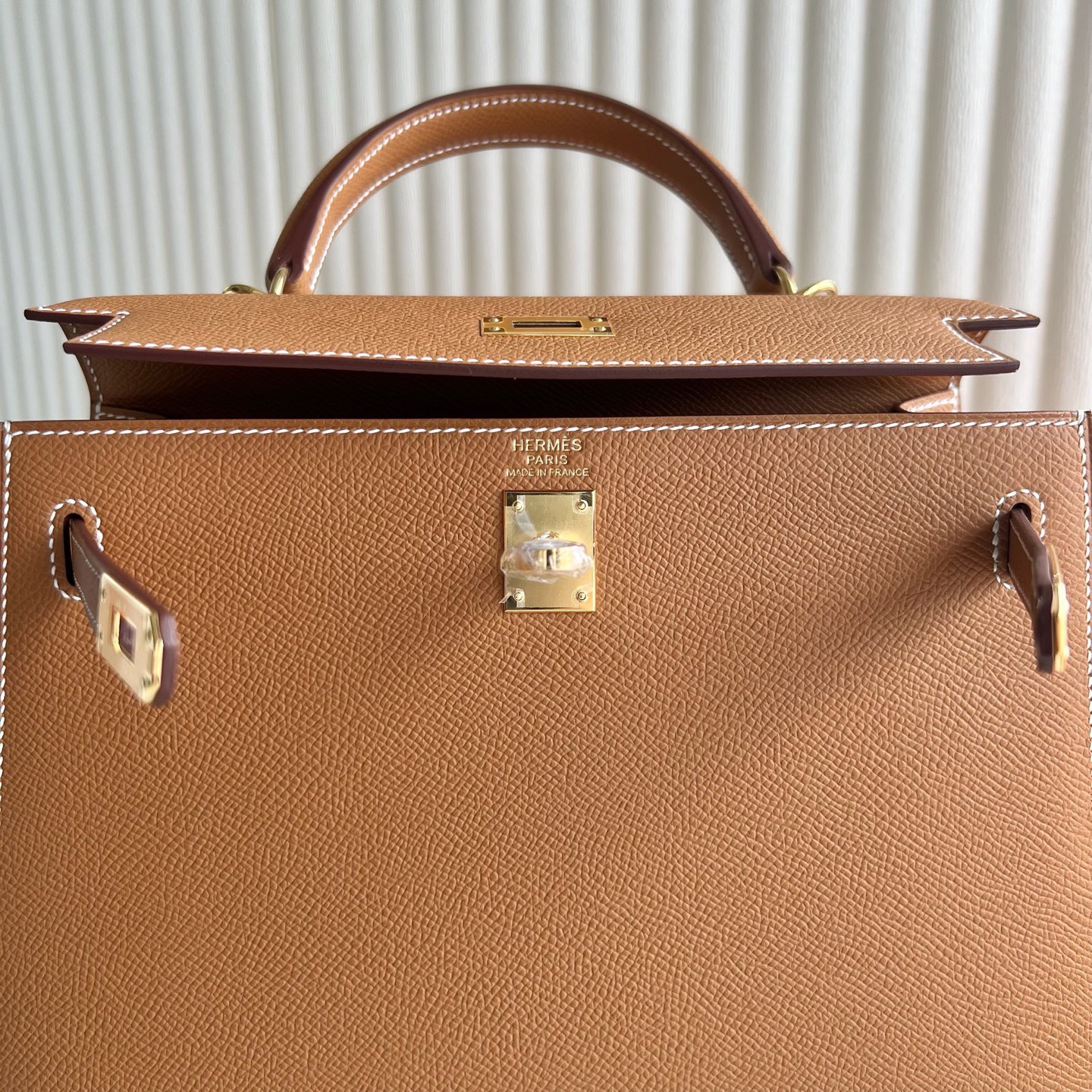 愛馬仕凱莉包香港多少錢 Hermes Kelly 25 Sellier Epsom Gold 金棕色金色五金