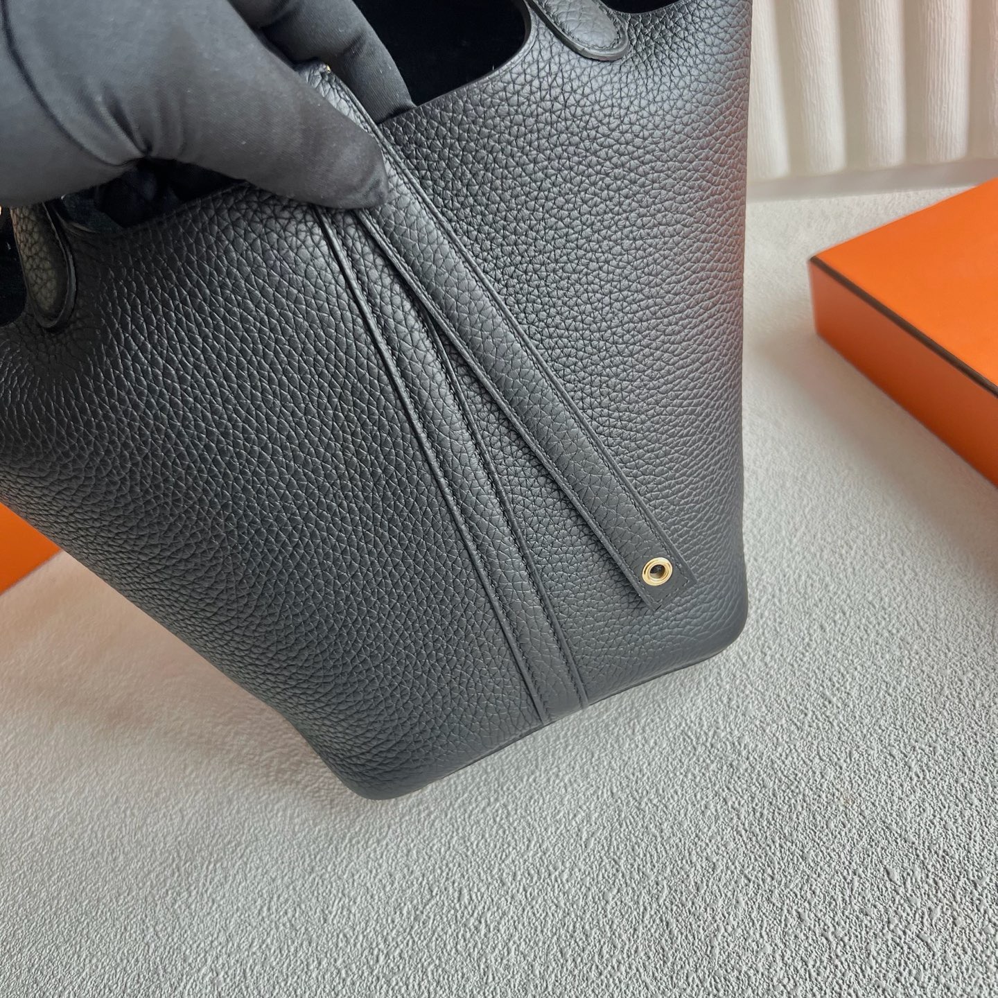 馬來西亞愛馬仕菜籃子圖片 Hermes Picotin Lock 18 Clemence Noir Stamp: W