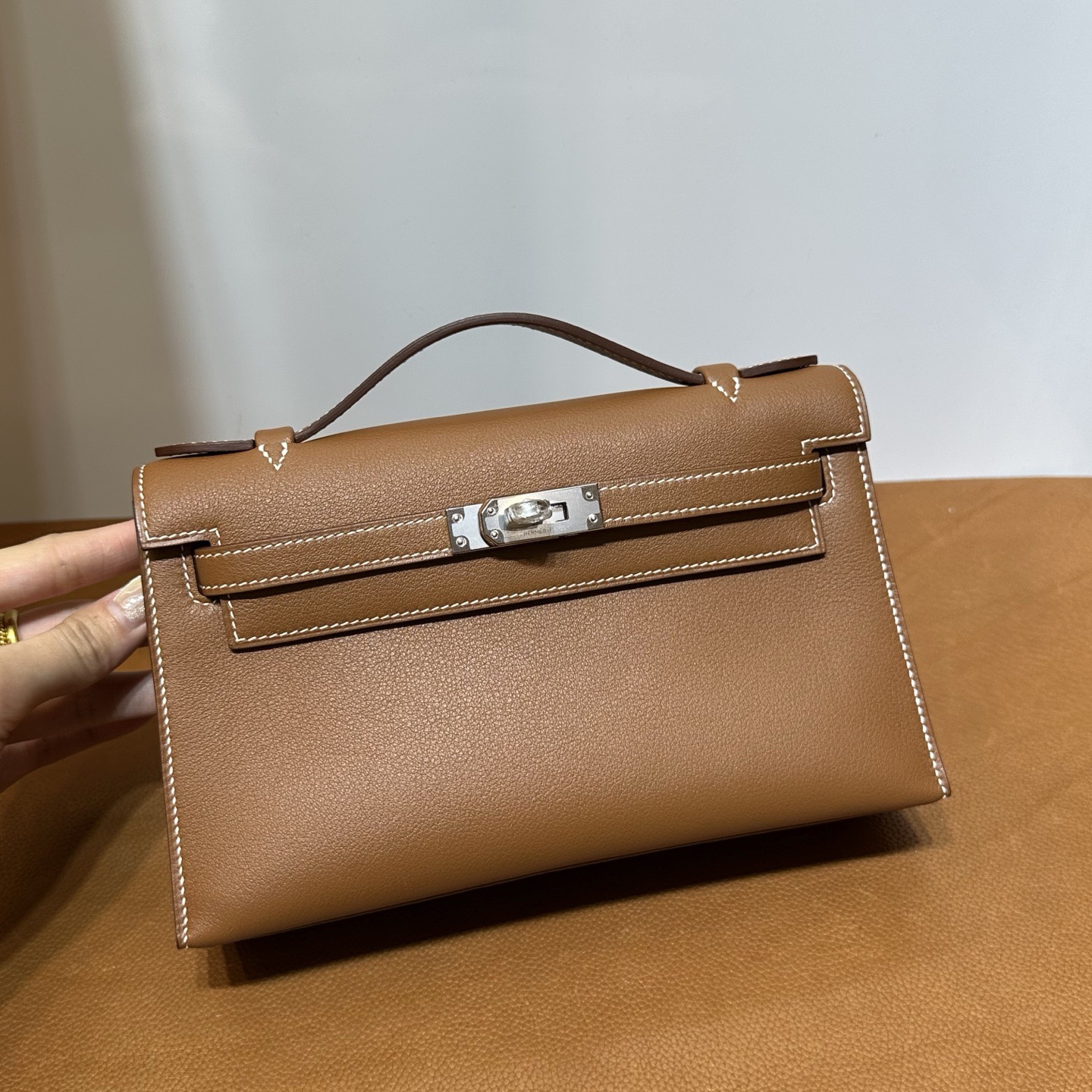 馬來西亞吉隆玻愛馬仕迷你凱莉圖片 Hermes Mini Kelly Pochette Swift Gold 金棕色