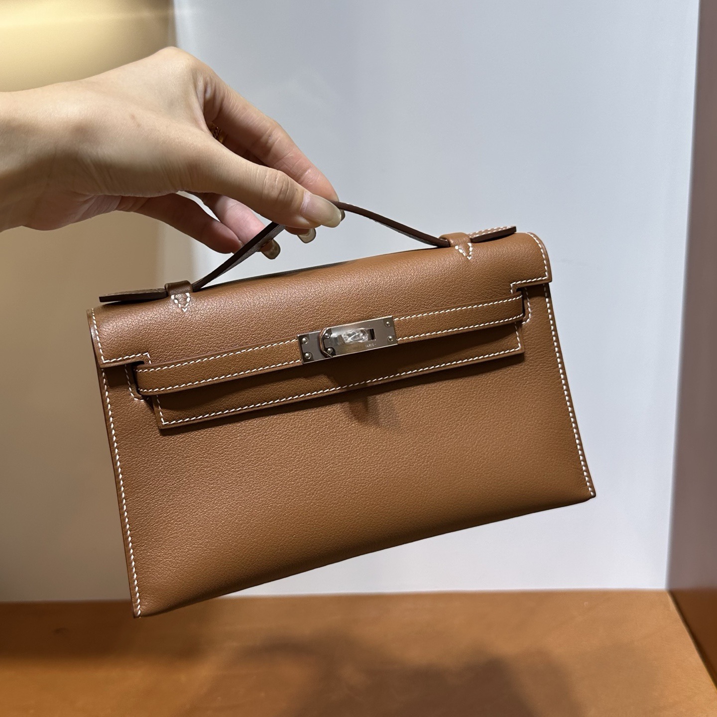 馬來西亞吉隆玻愛馬仕迷你凱莉圖片 Hermes Mini Kelly Pochette Swift Gold 金棕色