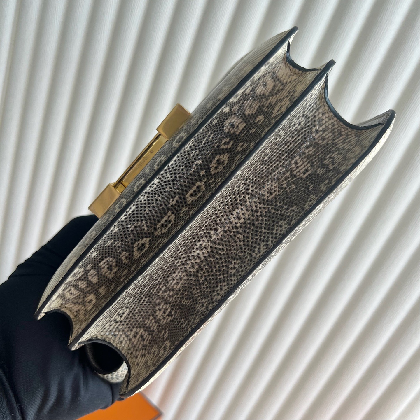 愛馬仕康斯坦包空姐包Hermes Constance 1-18 鏡子款Lizard蜥蜴皮1D Desert 自然色