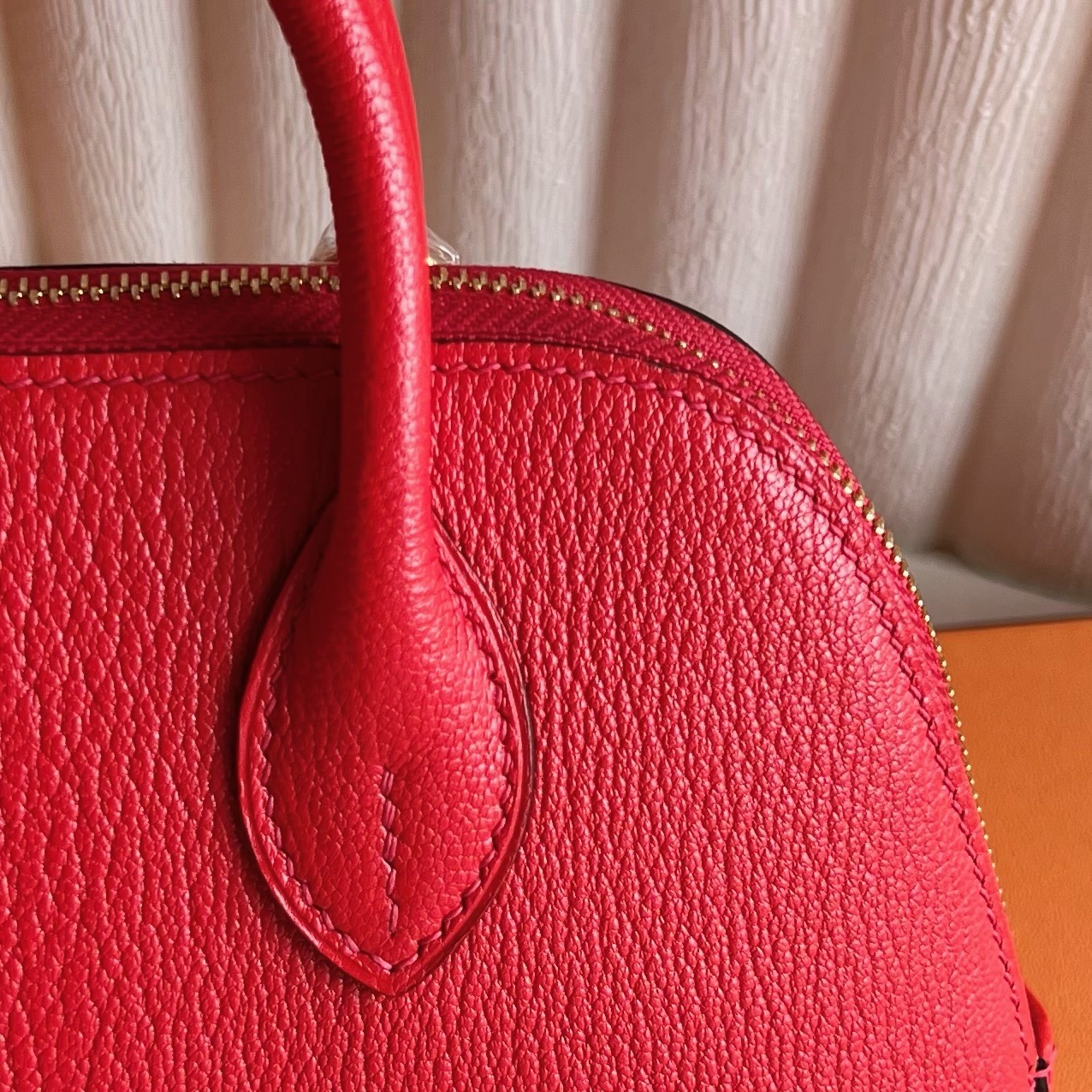香港愛馬仕mini保齡球包公價多少 Hermes Mini Bolide 20 Chever S3 Rouge coeur心紅色