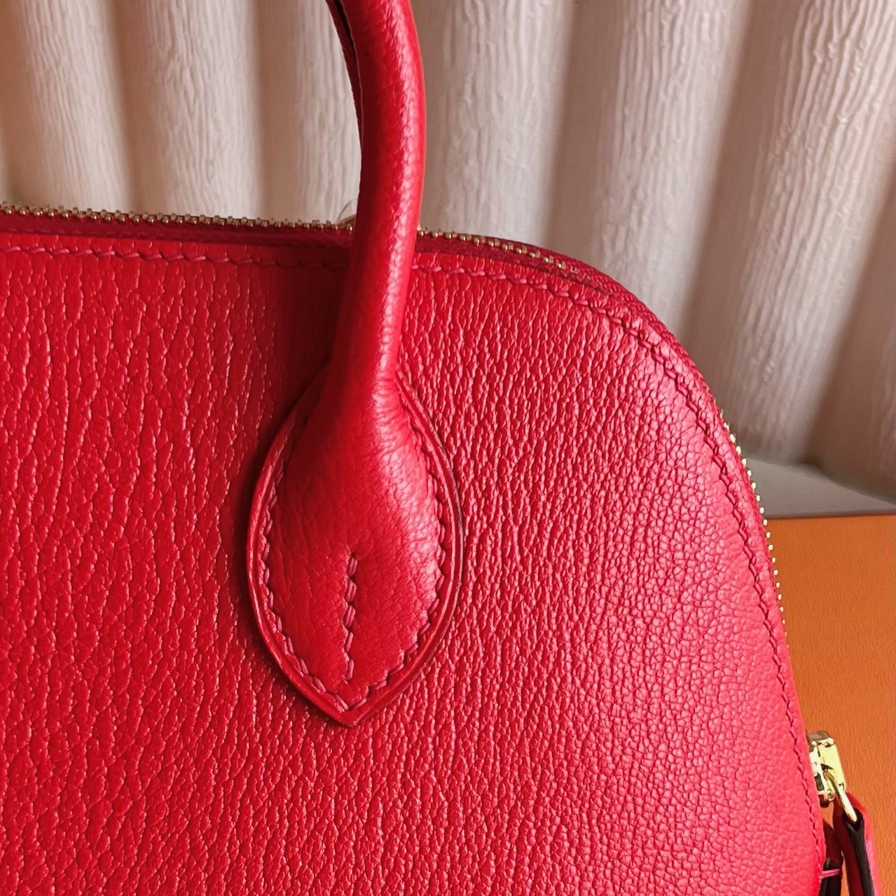 香港愛馬仕mini保齡球包公價多少 Hermes Mini Bolide 20 Chever S3 Rouge coeur心紅色