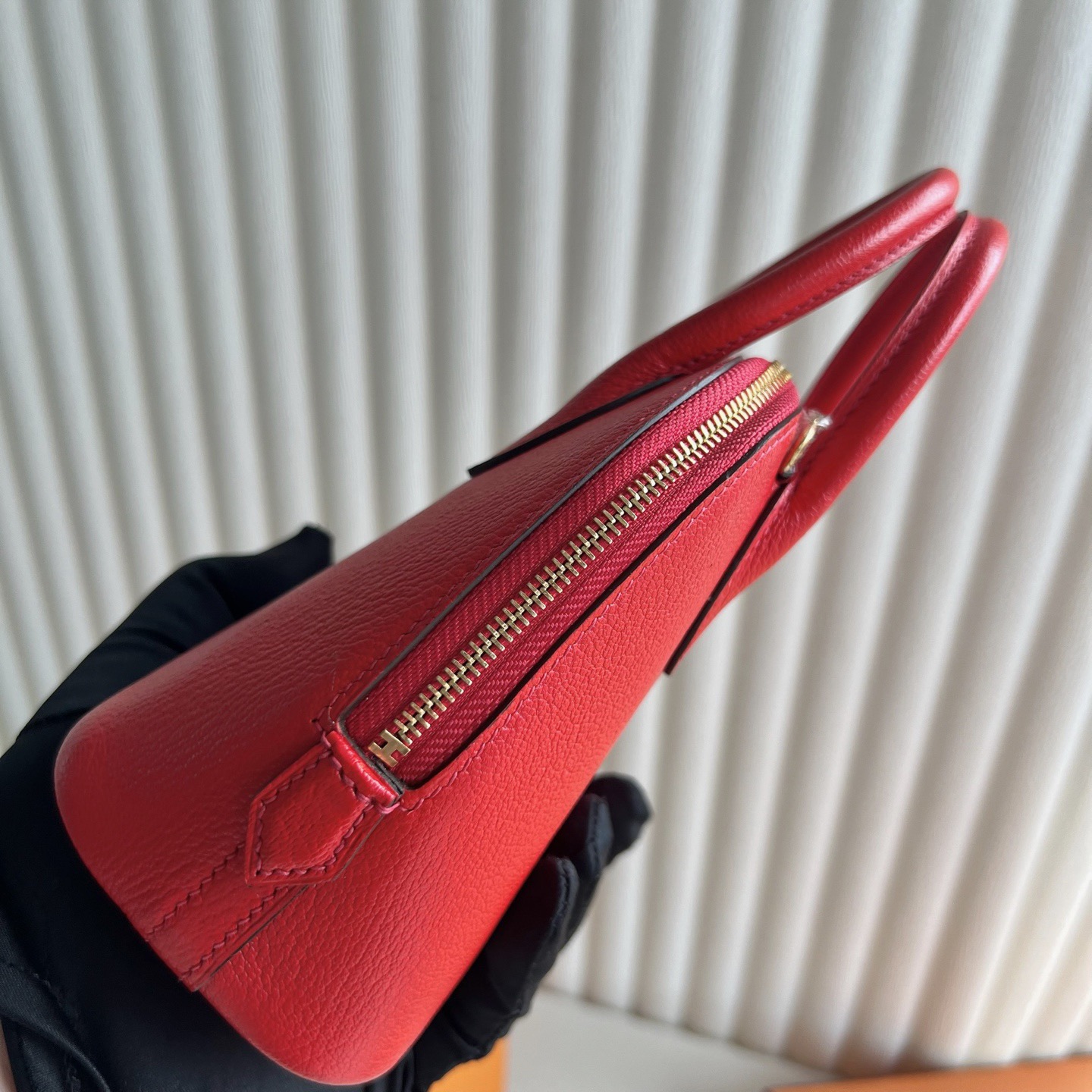 香港愛馬仕mini保齡球包公價多少 Hermes Mini Bolide 20 Chever S3 Rouge coeur心紅色