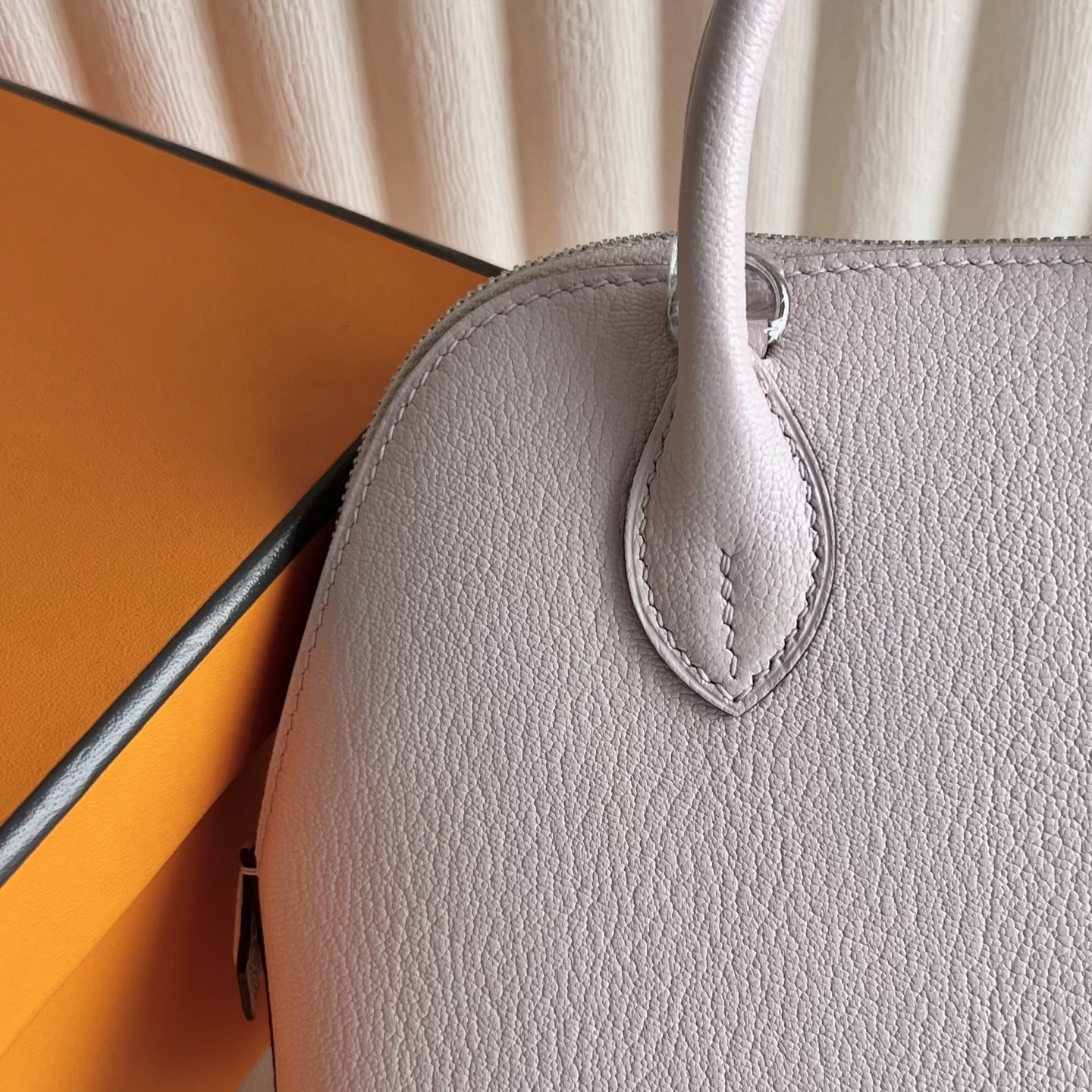愛馬仕保齡球mini價格Hermes Mini Bolide Chever M7 Rose Darling戀愛粉 銀色五金