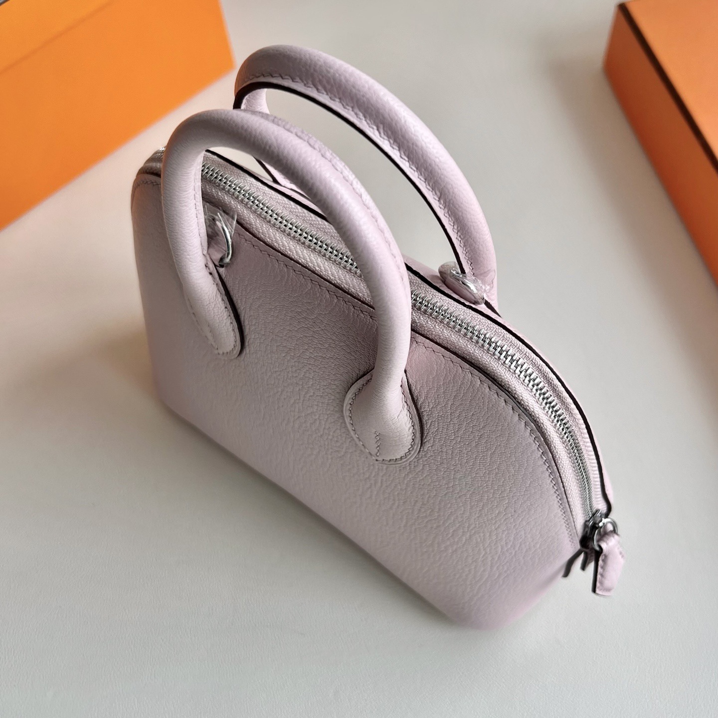 愛馬仕保齡球mini價格Hermes Mini Bolide Chever M7 Rose Darling戀愛粉 銀色五金
