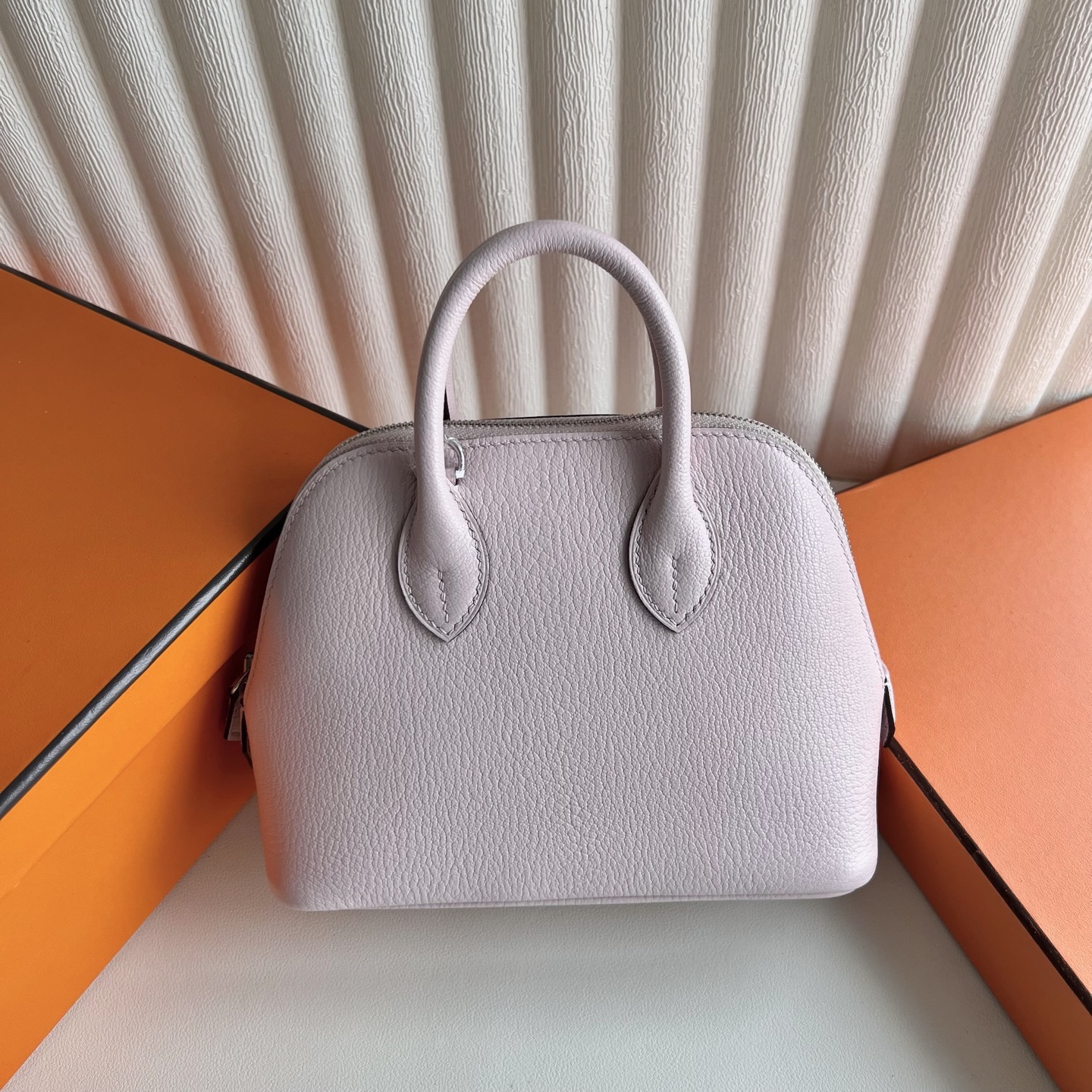愛馬仕保齡球mini價格Hermes Mini Bolide Chever M7 Rose Darling戀愛粉 銀色五金