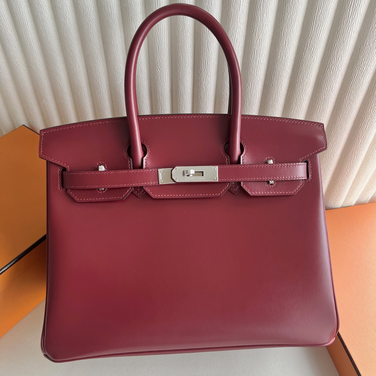 馬來西亞吉隆玻愛馬仕鉑金包30多少錢 Hermes Birkin 30 Box CK55 Rouge H愛馬仕紅