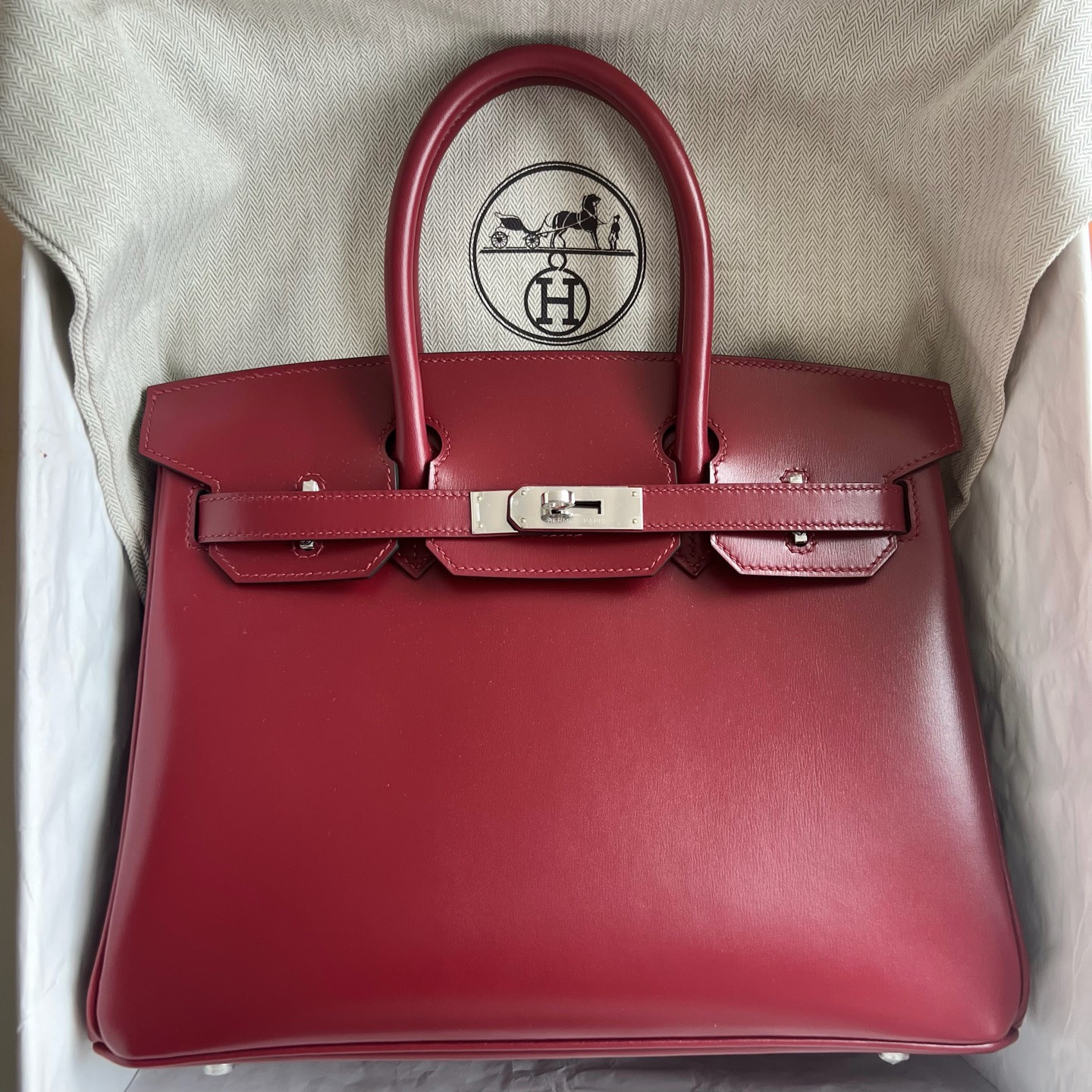 馬來西亞吉隆玻愛馬仕鉑金包30多少錢 Hermes Birkin 30 Box CK55 Rouge H愛馬仕紅