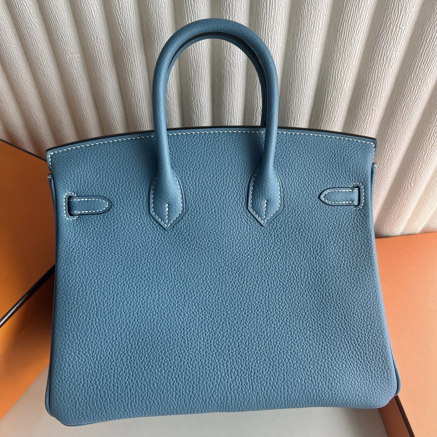 馬來西亞愛馬仕鉑金包25價格多少錢Hermes Birkin 25 Togo D2 Bleu Jeans 新牛仔藍
