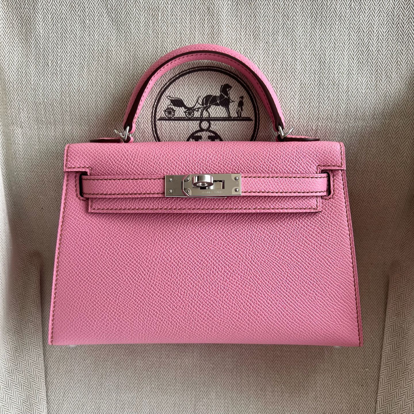 馬來西亞 愛馬仕凱莉包官方價格多少Hermes Kelly Mini Sellier Epsom 5P Bubblegum Pink櫻花粉