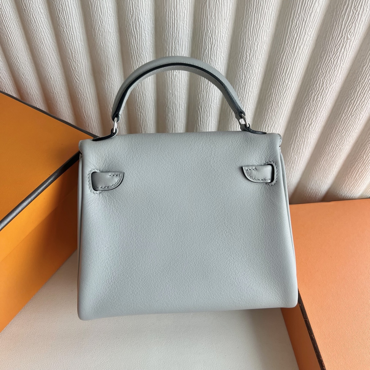 澳大利亞愛馬仕女包價格與圖片Hermes Kelly doll Swift Bleu Glacier冰川藍/ Bleu Brume霧霾藍