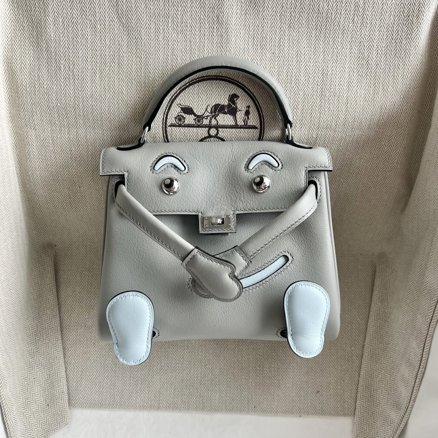 澳大利亞愛馬仕女包價格與圖片Hermes Kelly doll Swift Bleu Glacier冰川藍/ Bleu Brume霧霾藍