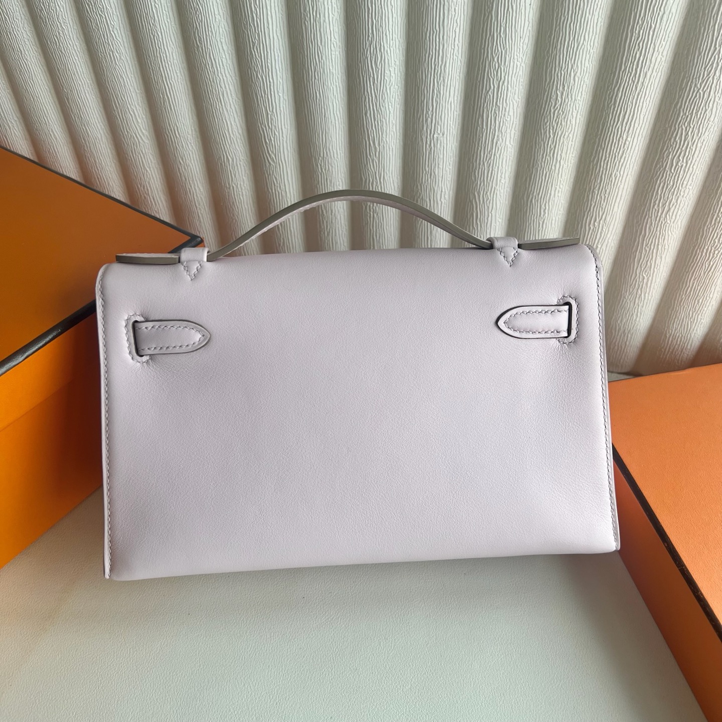 愛馬仕經典款女包澳大利亞價格 Hermes Mini Kelly Pochette Swift Mauve Pale 夢幻粉紫