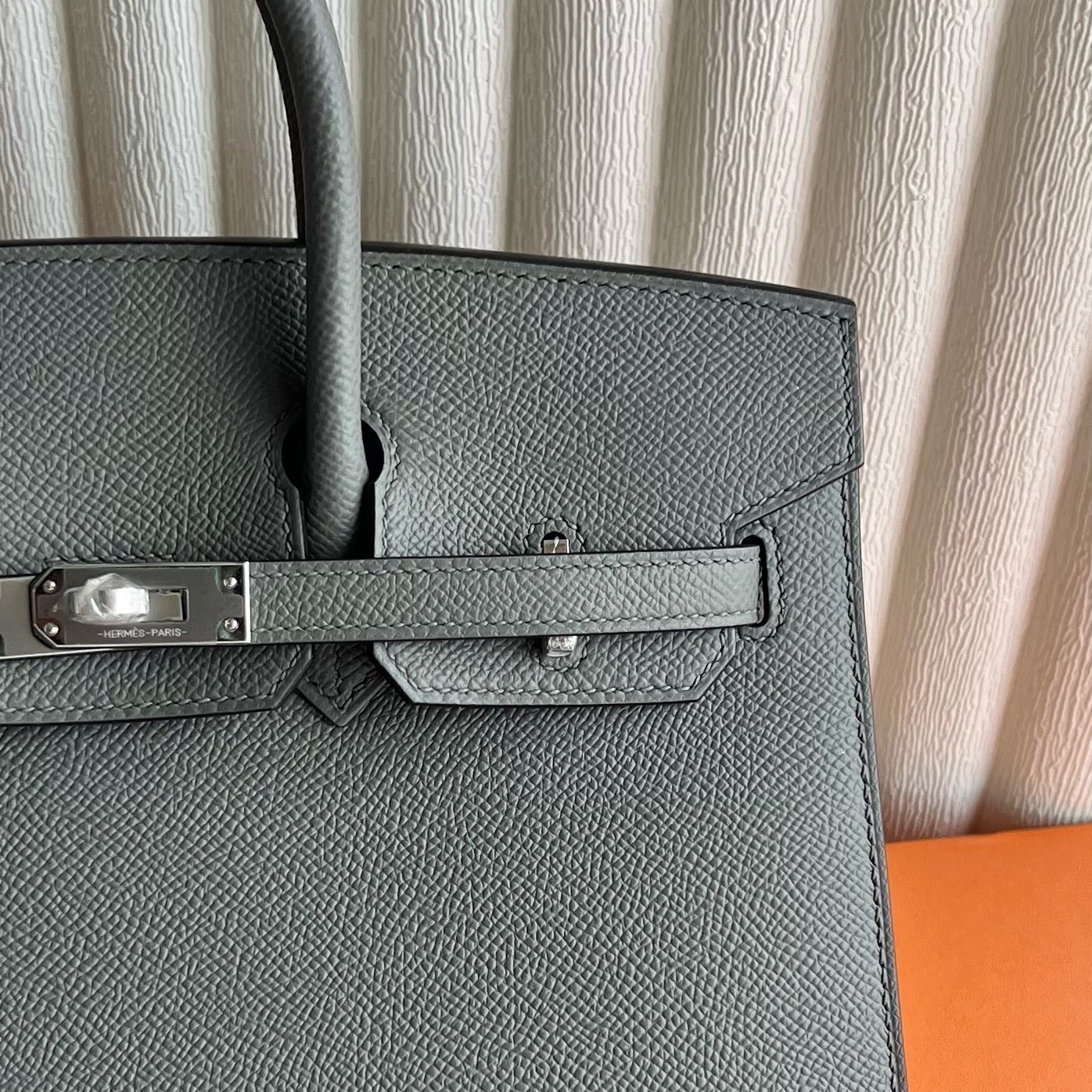 愛馬仕鉑金包多少錢專櫃 Hermes Birkin 25 Sellier Epsom 0L Gris Meyer積雨雲灰