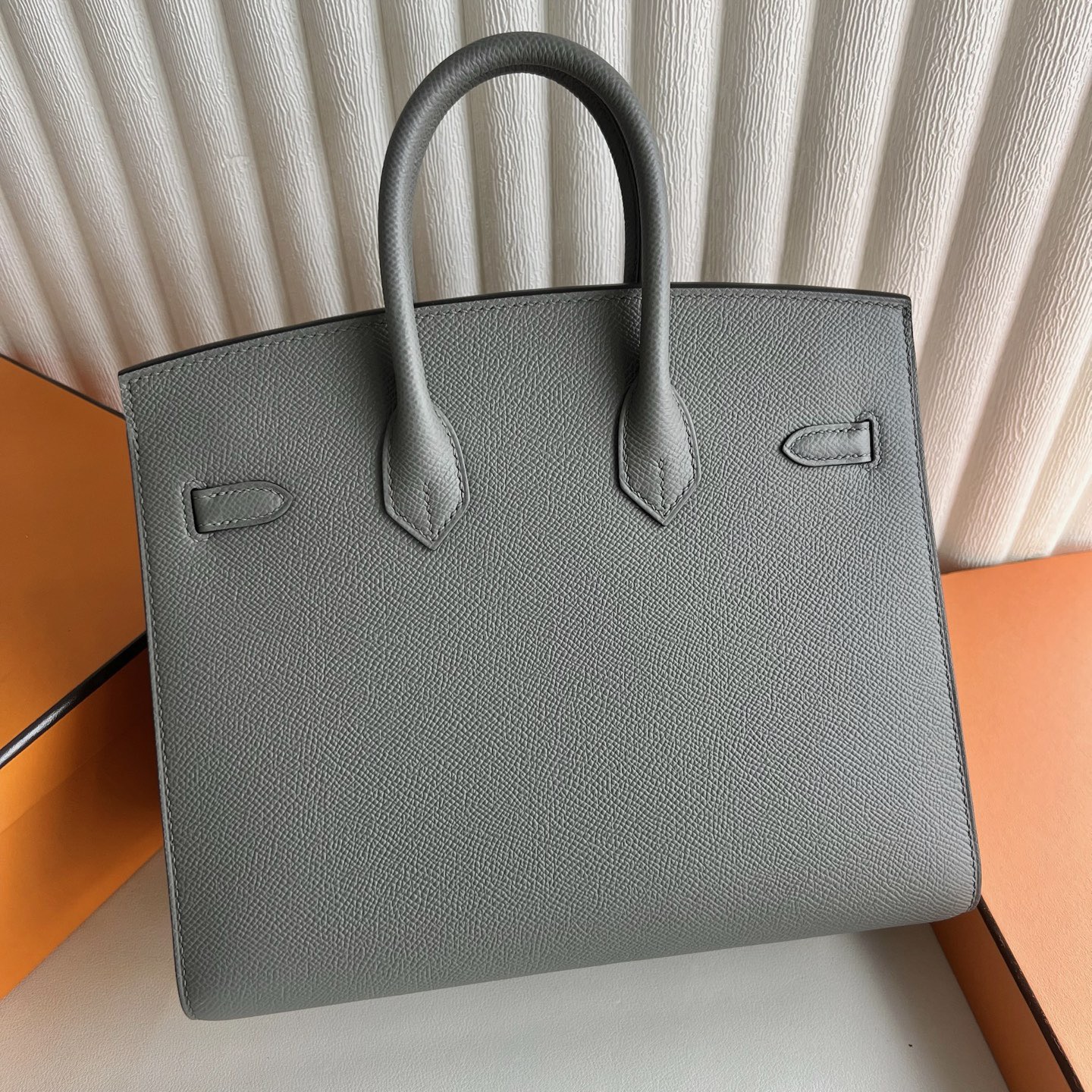愛馬仕鉑金包多少錢專櫃 Hermes Birkin 25 Sellier Epsom 0L Gris Meyer積雨雲灰