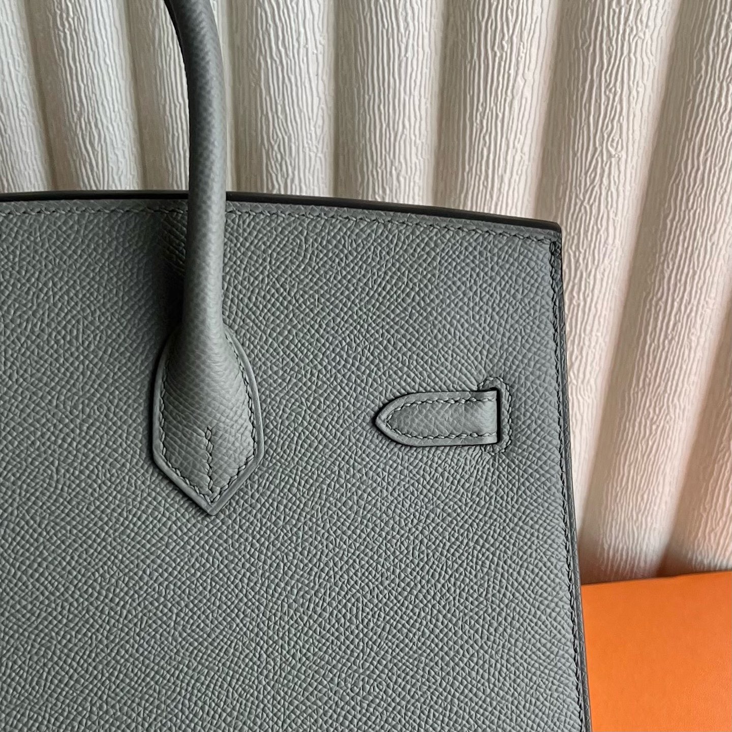愛馬仕鉑金包多少錢專櫃 Hermes Birkin 25 Sellier Epsom 0L Gris Meyer積雨雲灰