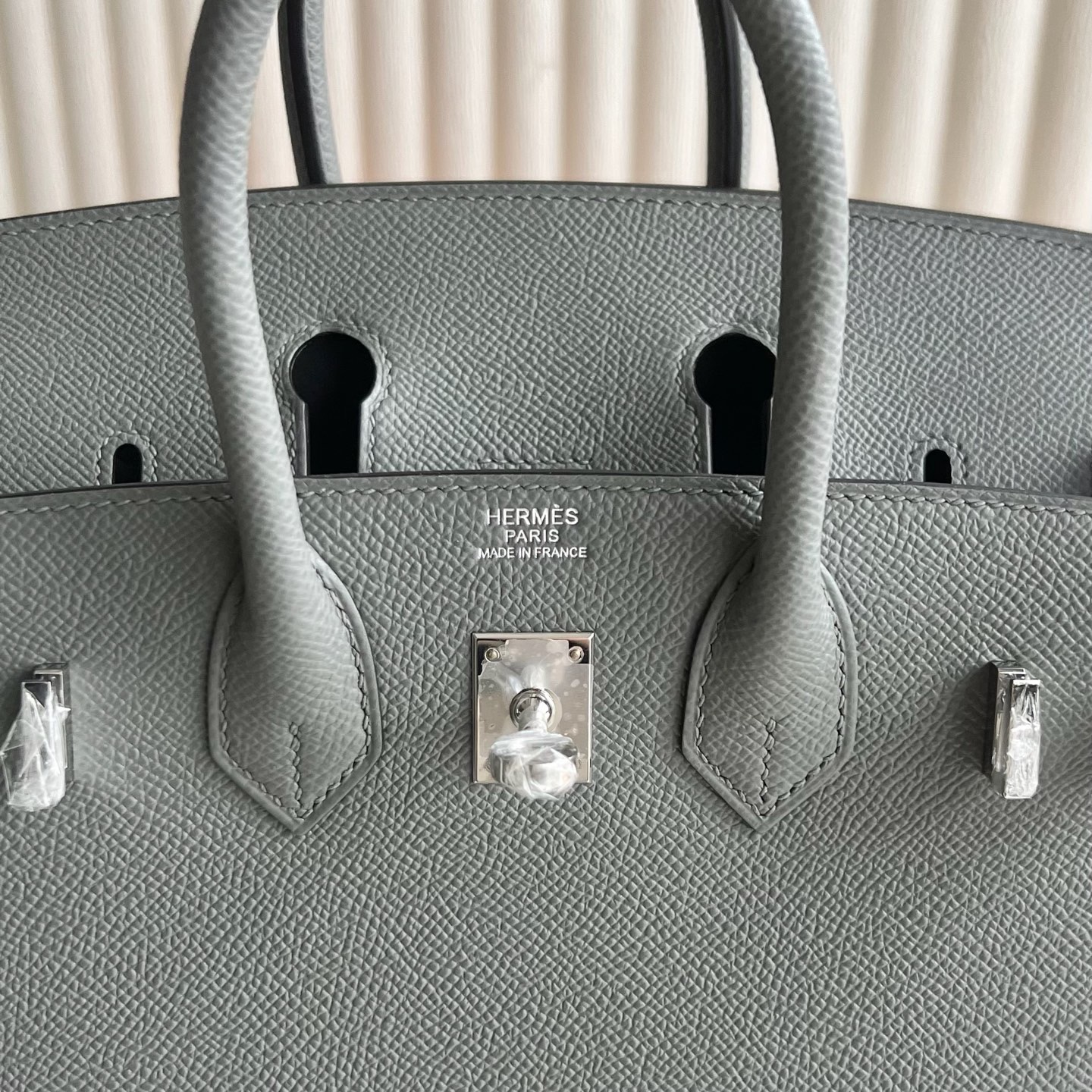 愛馬仕鉑金包多少錢專櫃 Hermes Birkin 25 Sellier Epsom 0L Gris Meyer積雨雲灰