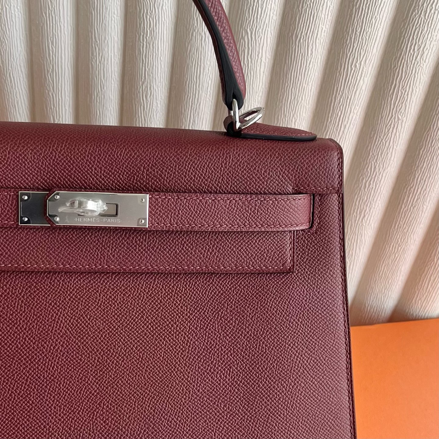 愛馬仕凱莉28寸包新加坡多少錢 Hermes Kelly Sellier 28 Epsom Rouge H愛馬仕紅