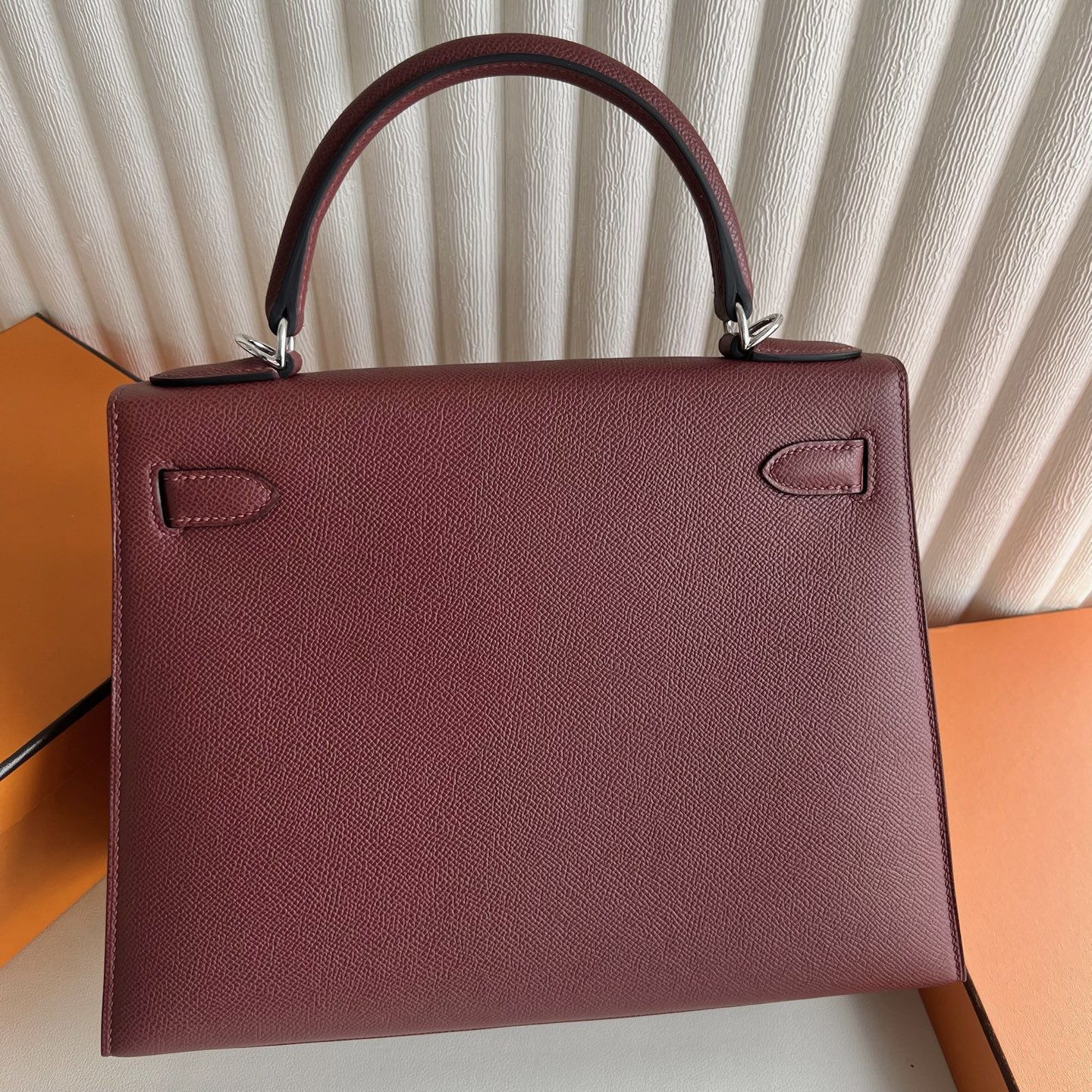 愛馬仕凱莉28寸包新加坡多少錢 Hermes Kelly Sellier 28 Epsom Rouge H愛馬仕紅
