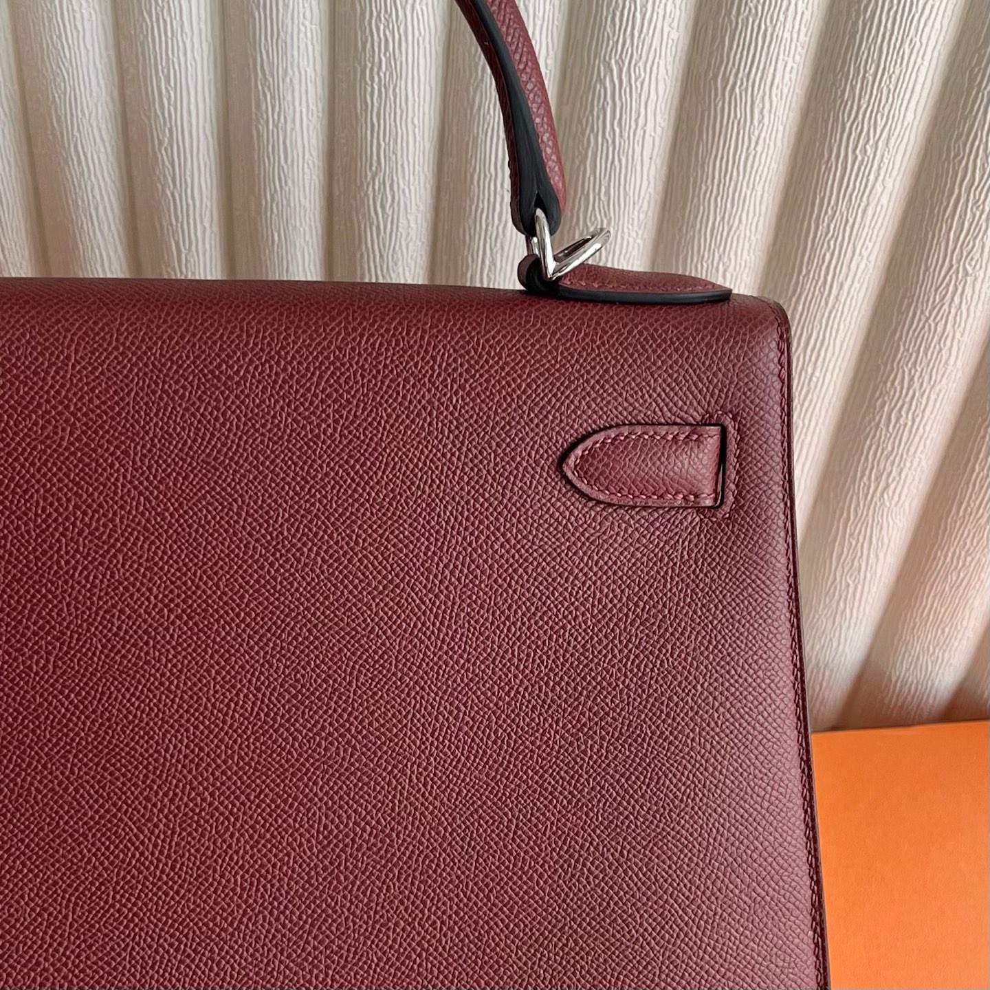 愛馬仕凱莉28寸包新加坡多少錢 Hermes Kelly Sellier 28 Epsom Rouge H愛馬仕紅