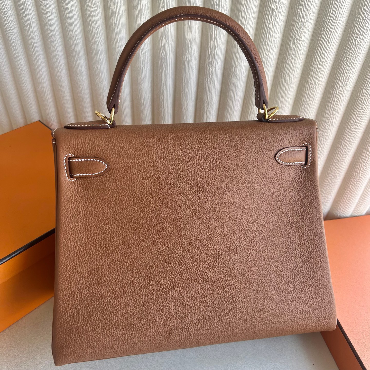 愛馬仕凱莉包28新加坡專櫃多少錢 Hermes Kelly Retourne 28 Togo Gold 金棕色 金色五金