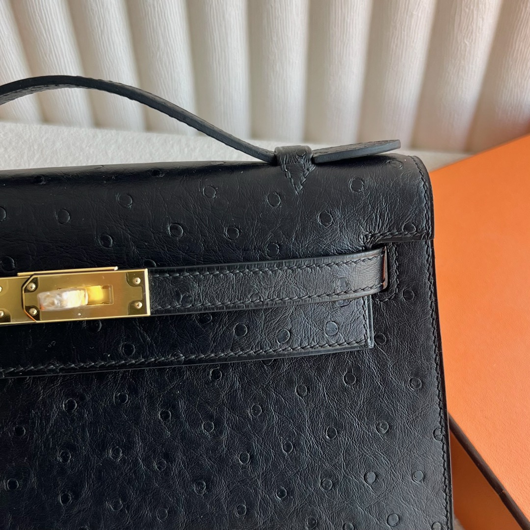 愛馬仕經典女包馬來西亞吉隆玻價格 Hermes Kelly Pochette Ostrich Noir黑色